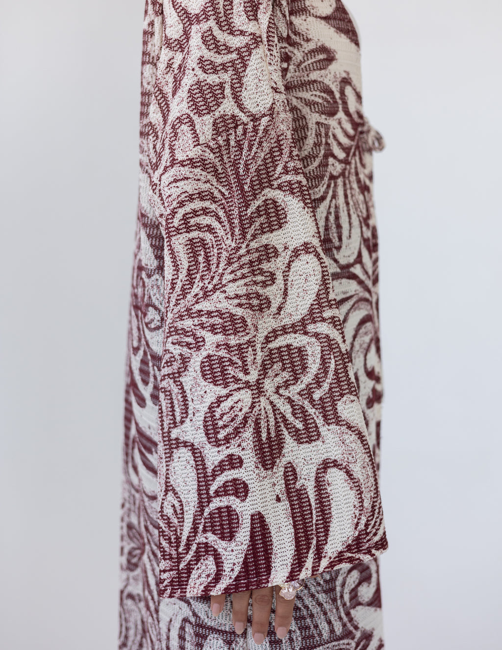 Coral Reef Cardigan — Burgundy