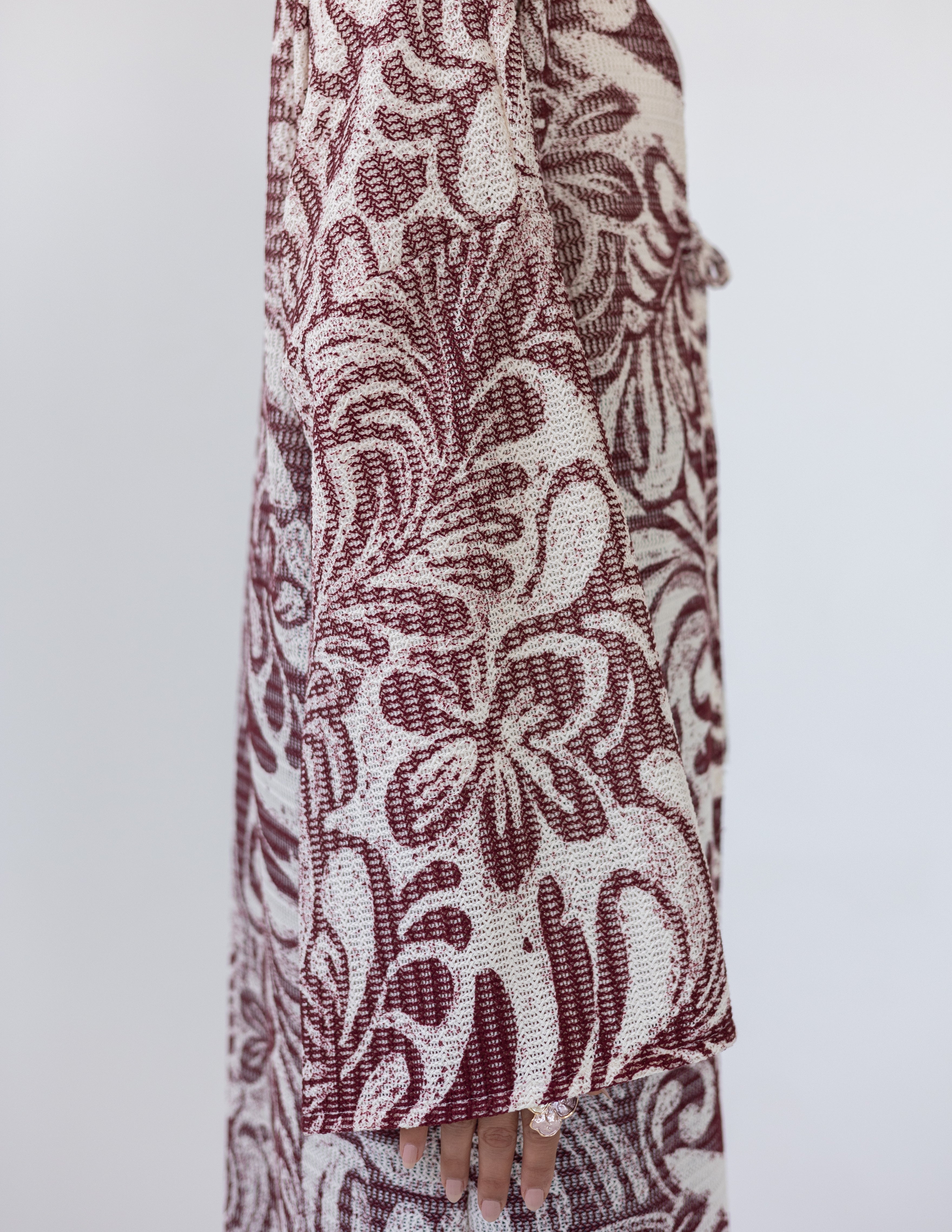 Coral Reef Cardigan — Burgundy