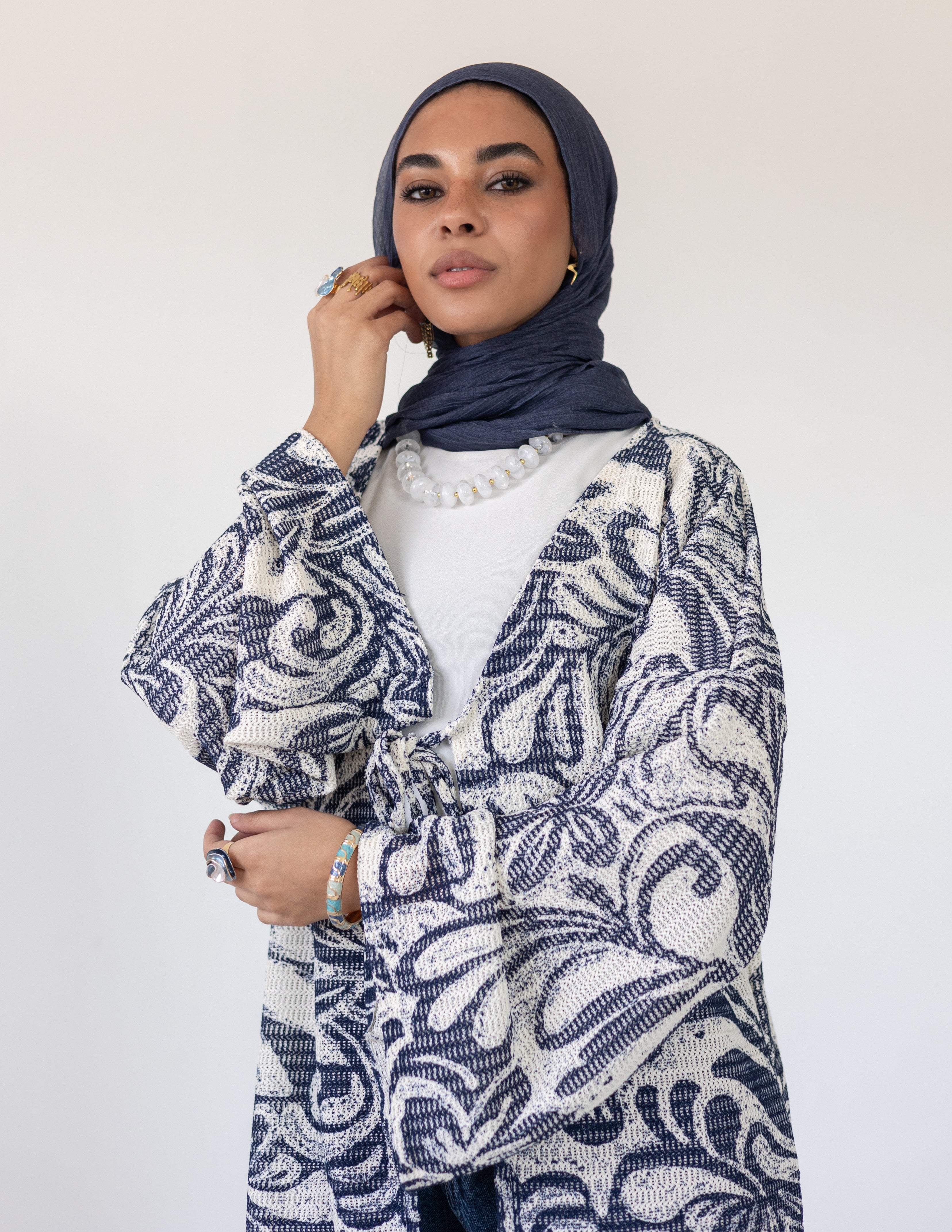 Coral Reef Cardigan — Blue