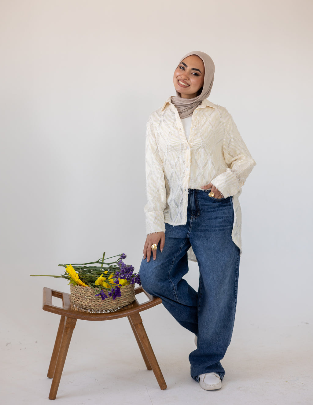 Prisma Textured Shirt — Yellow