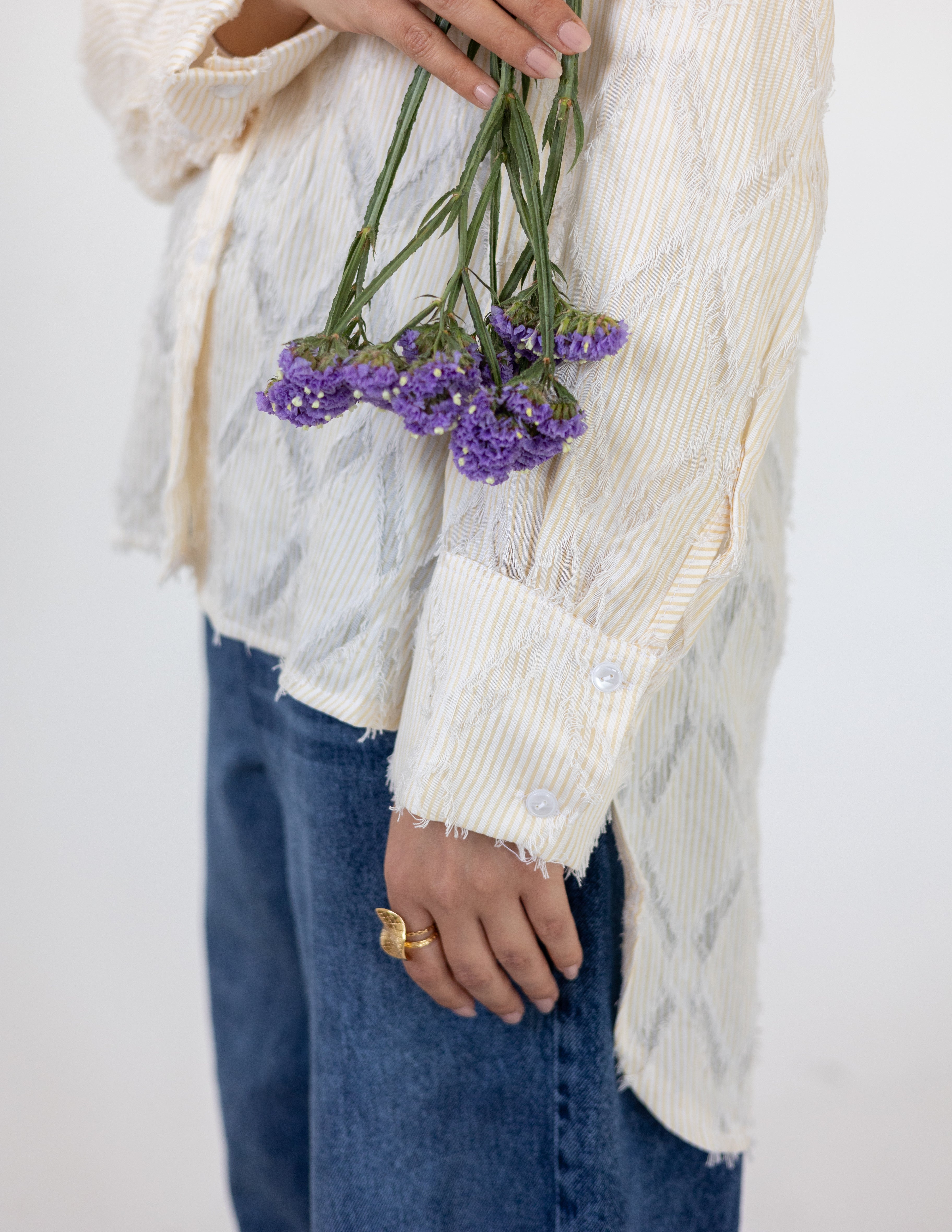 Prisma Textured Shirt — Yellow