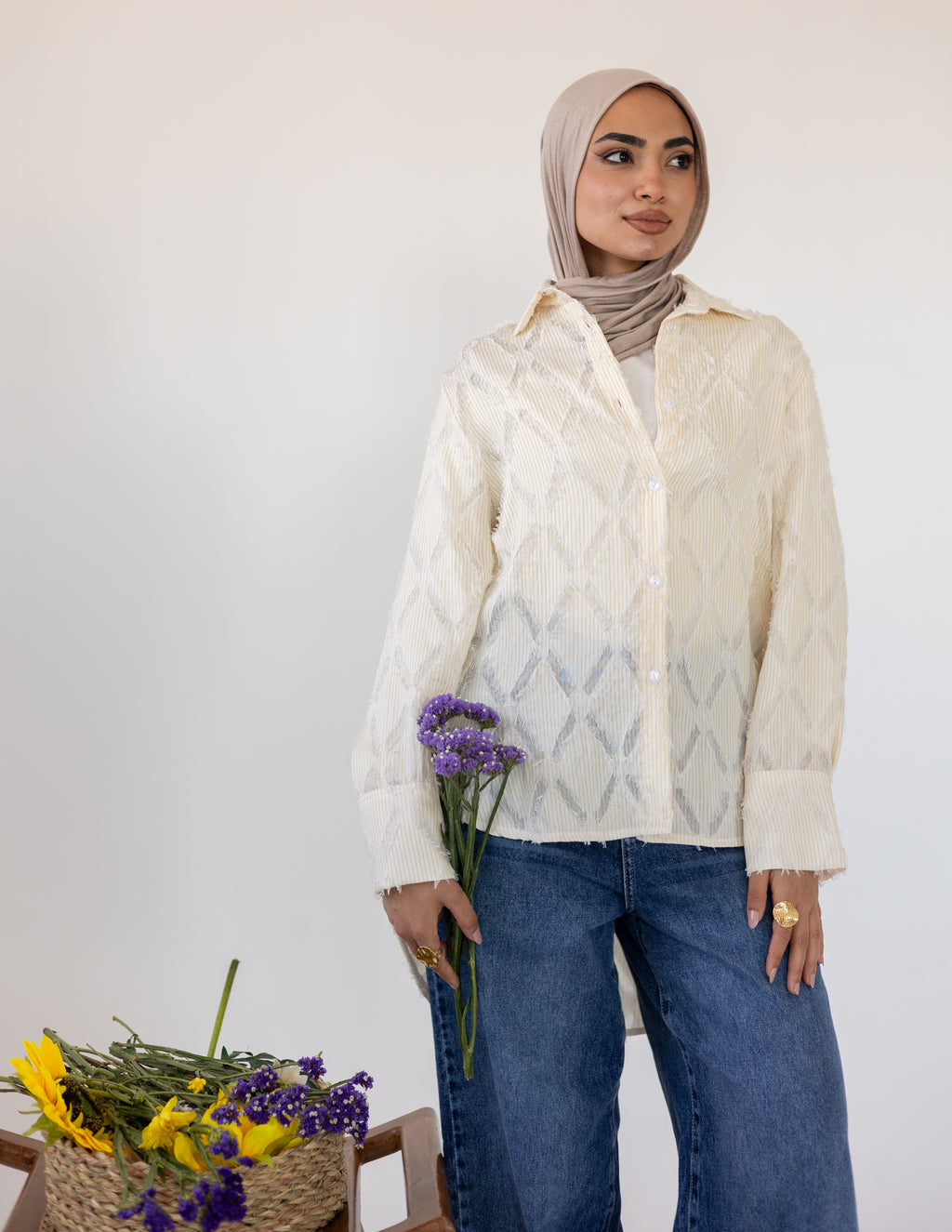 Prisma Textured Shirt — Yellow
