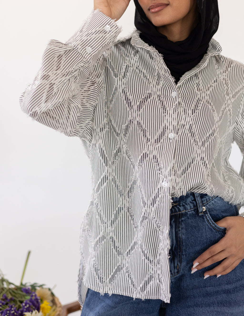Prisma Textured Shirt — Black