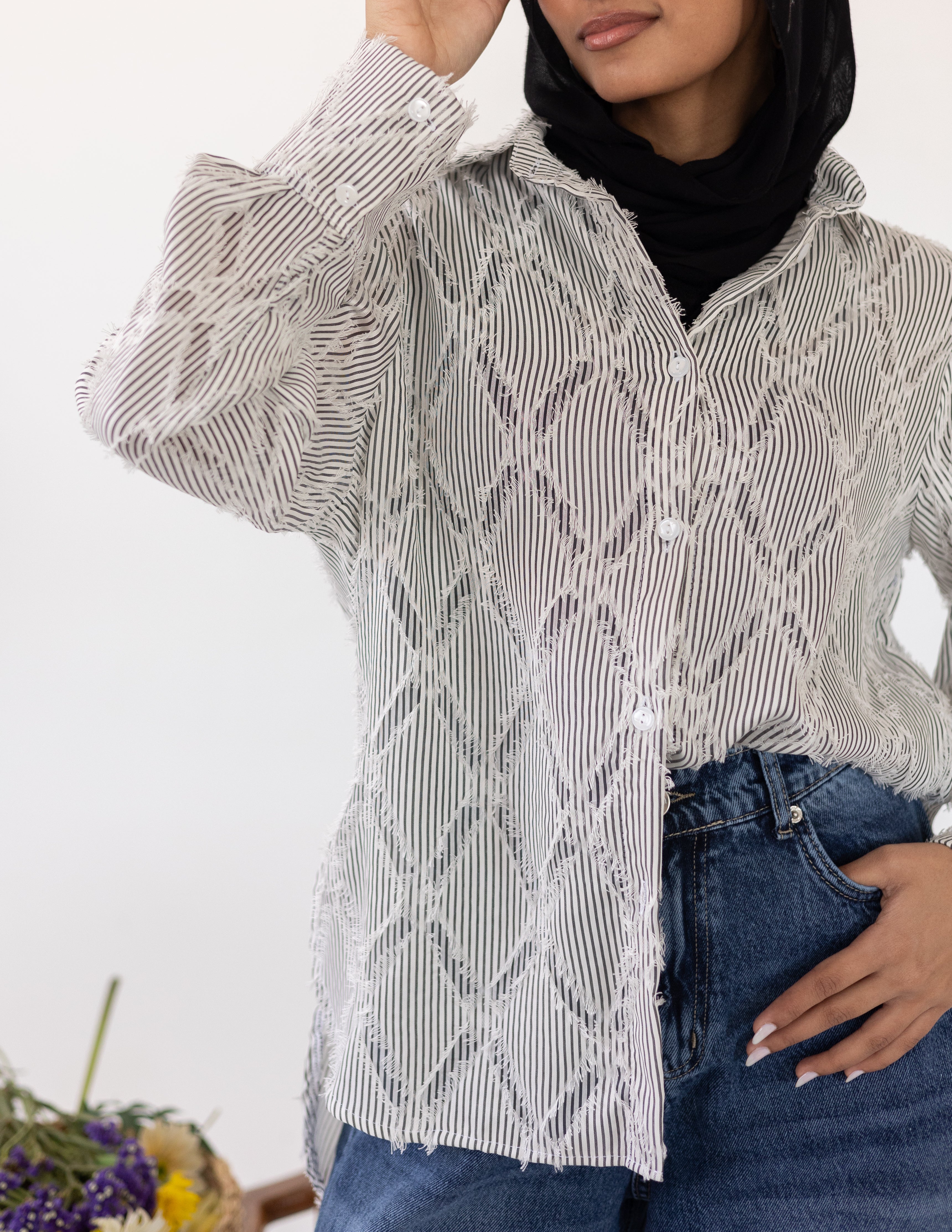 Prisma Textured Shirt — Black