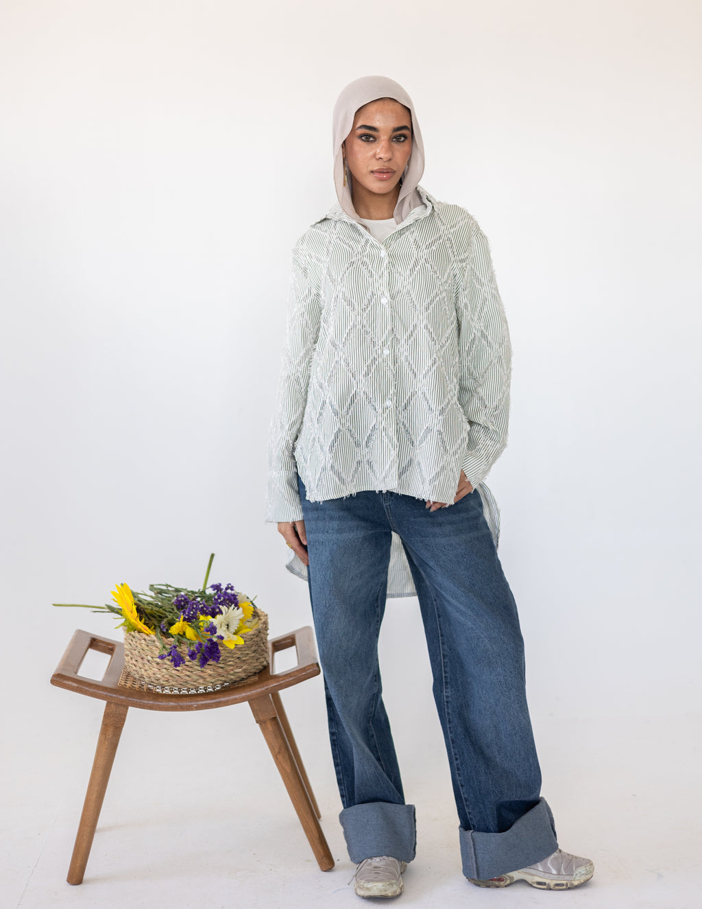 Prisma Textured Shirt — Olive