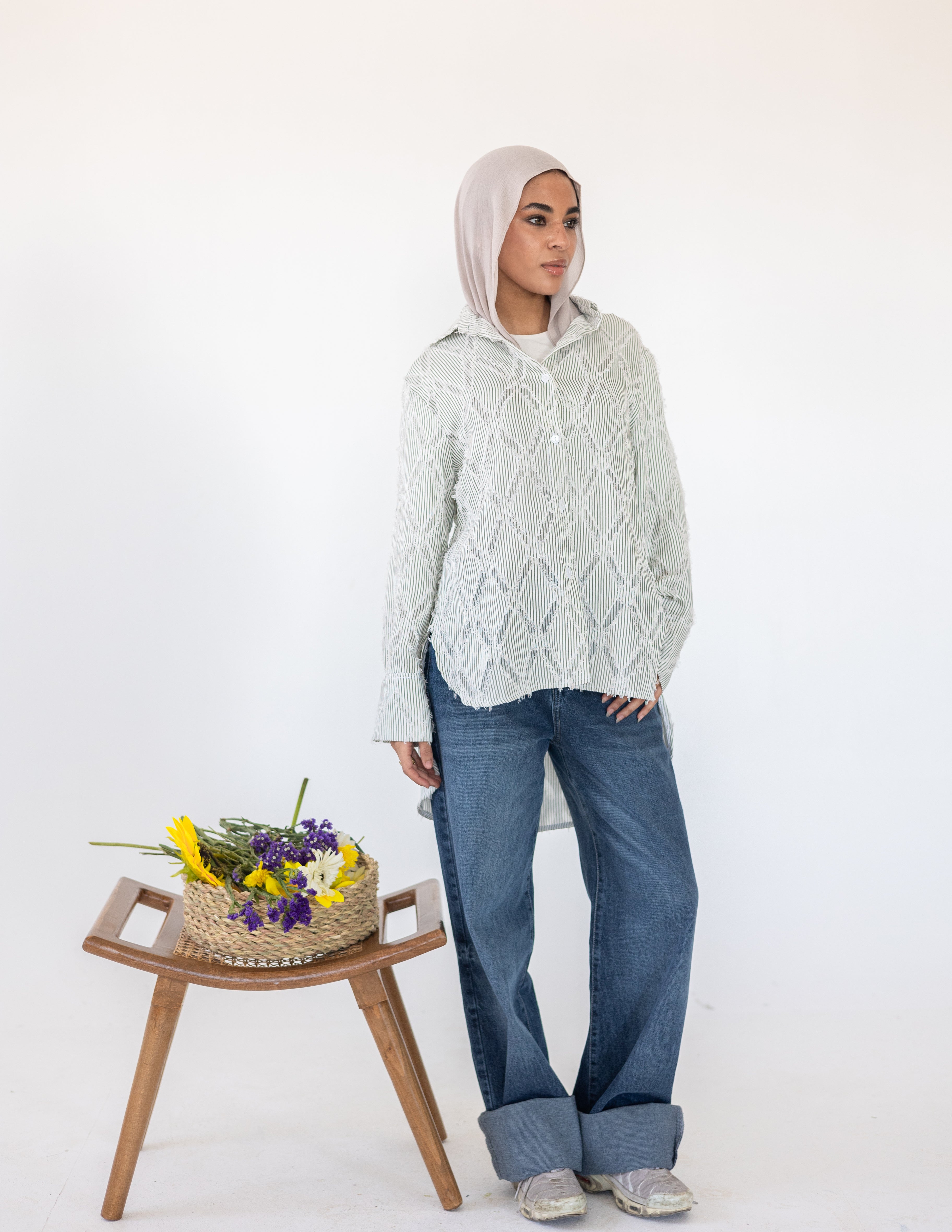 Prisma Textured Shirt — Olive