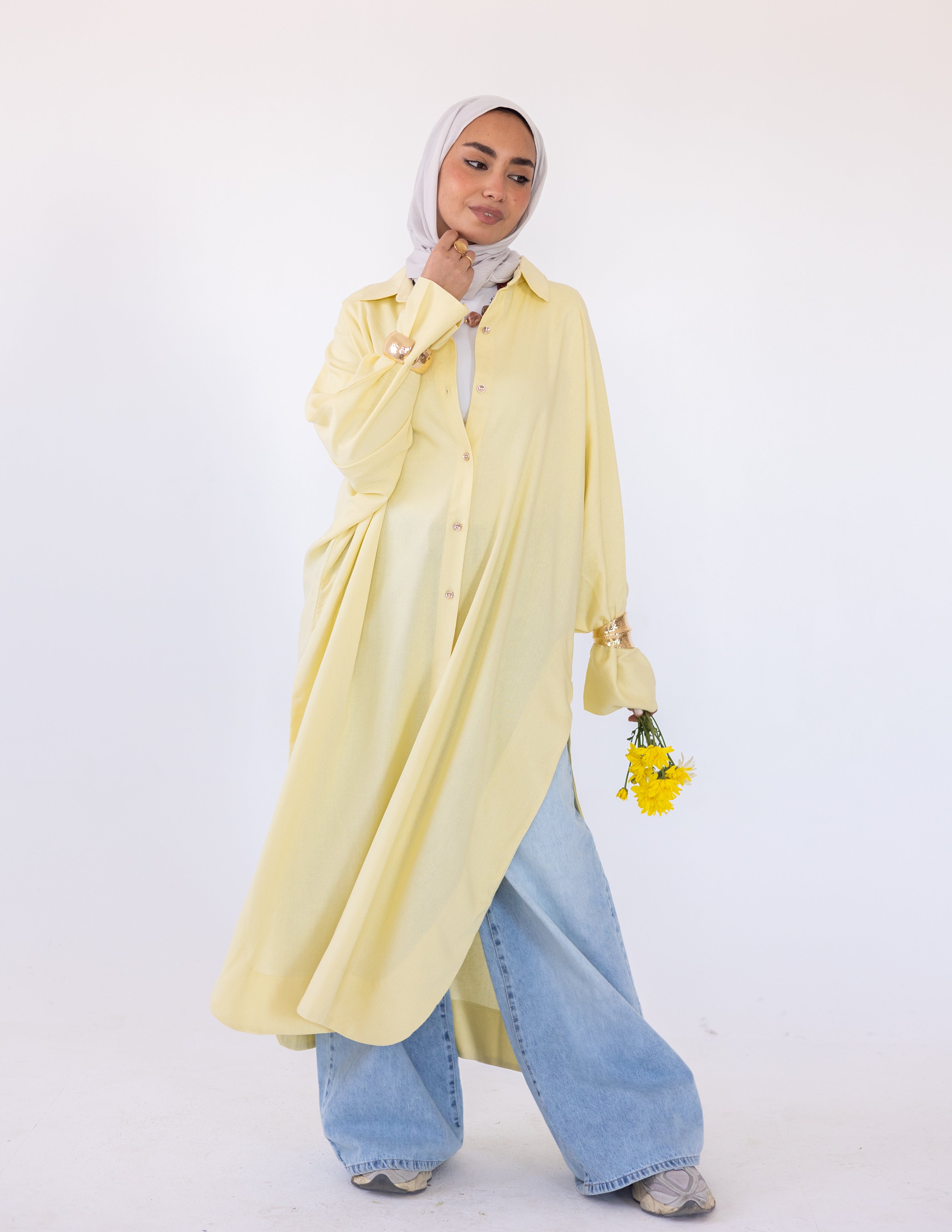 Naia Linen Chemise — Light Yellow