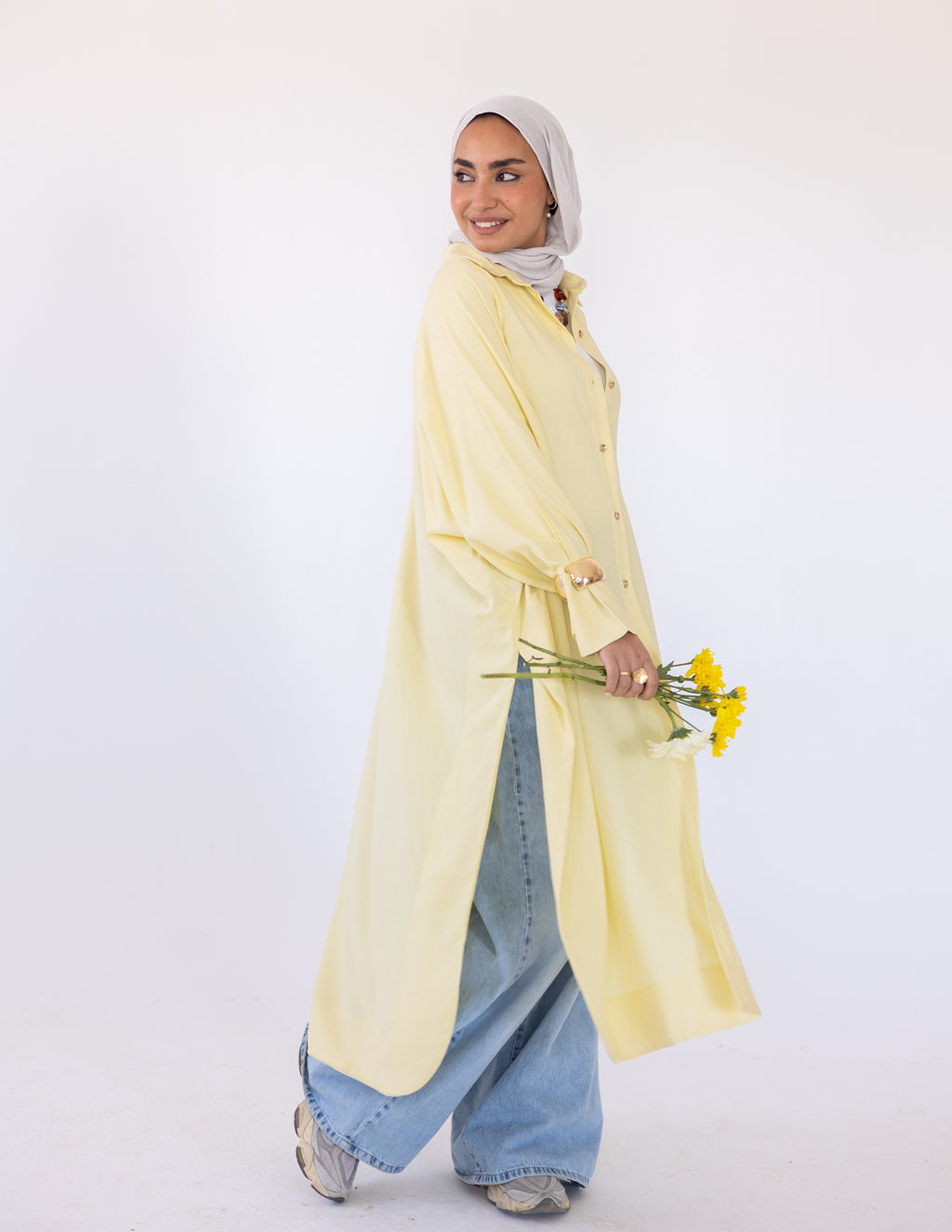 Naia Linen Chemise — Light Yellow