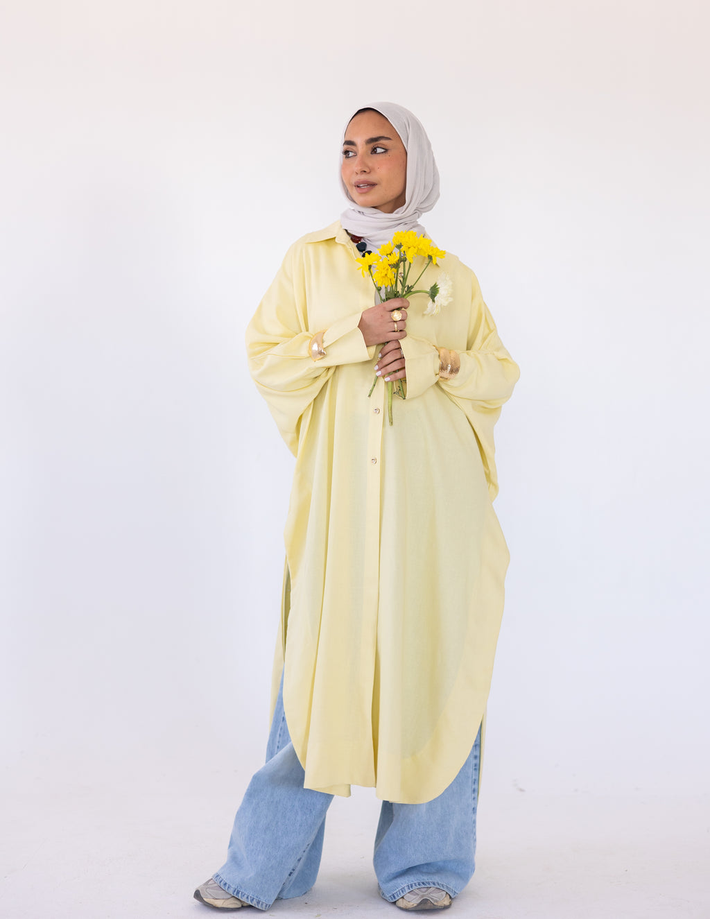 Naia Linen Chemise — Light Yellow