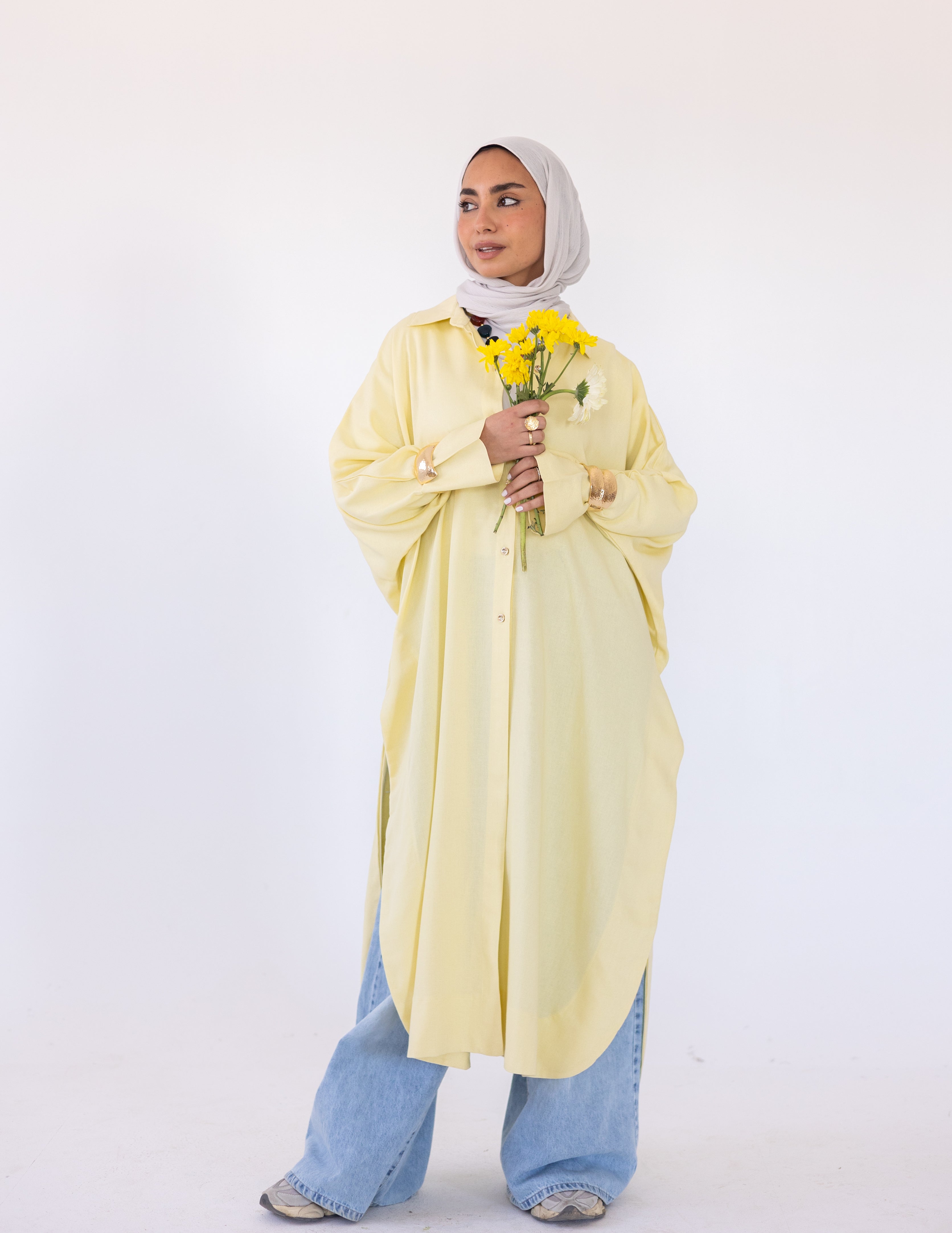 Naia Linen Chemise — Light Yellow