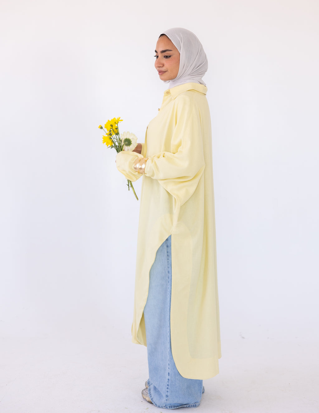 Naia Linen Chemise — Light Yellow
