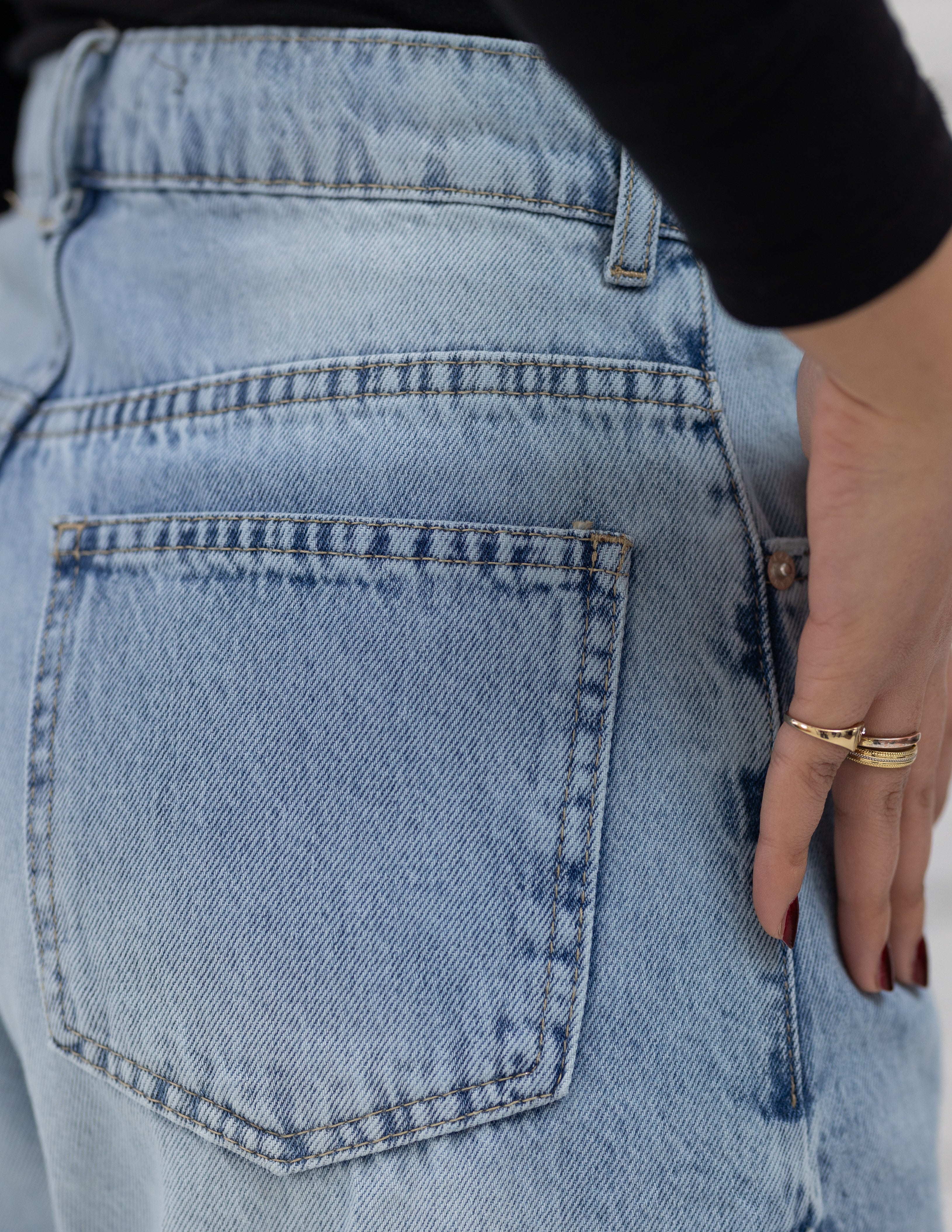 Wide Leg Denim — Light Blue