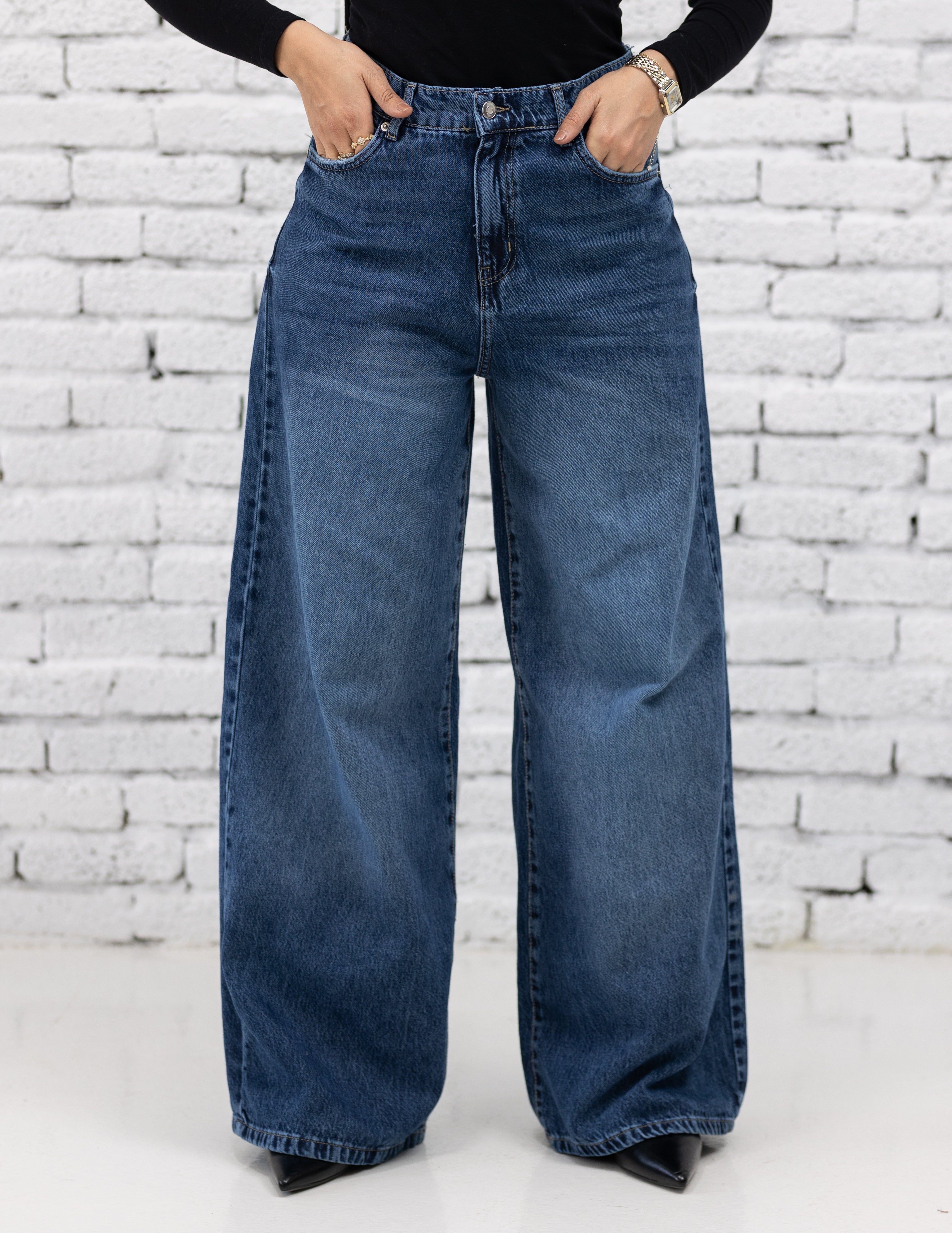 Super Baggy Denim — Dark Navy