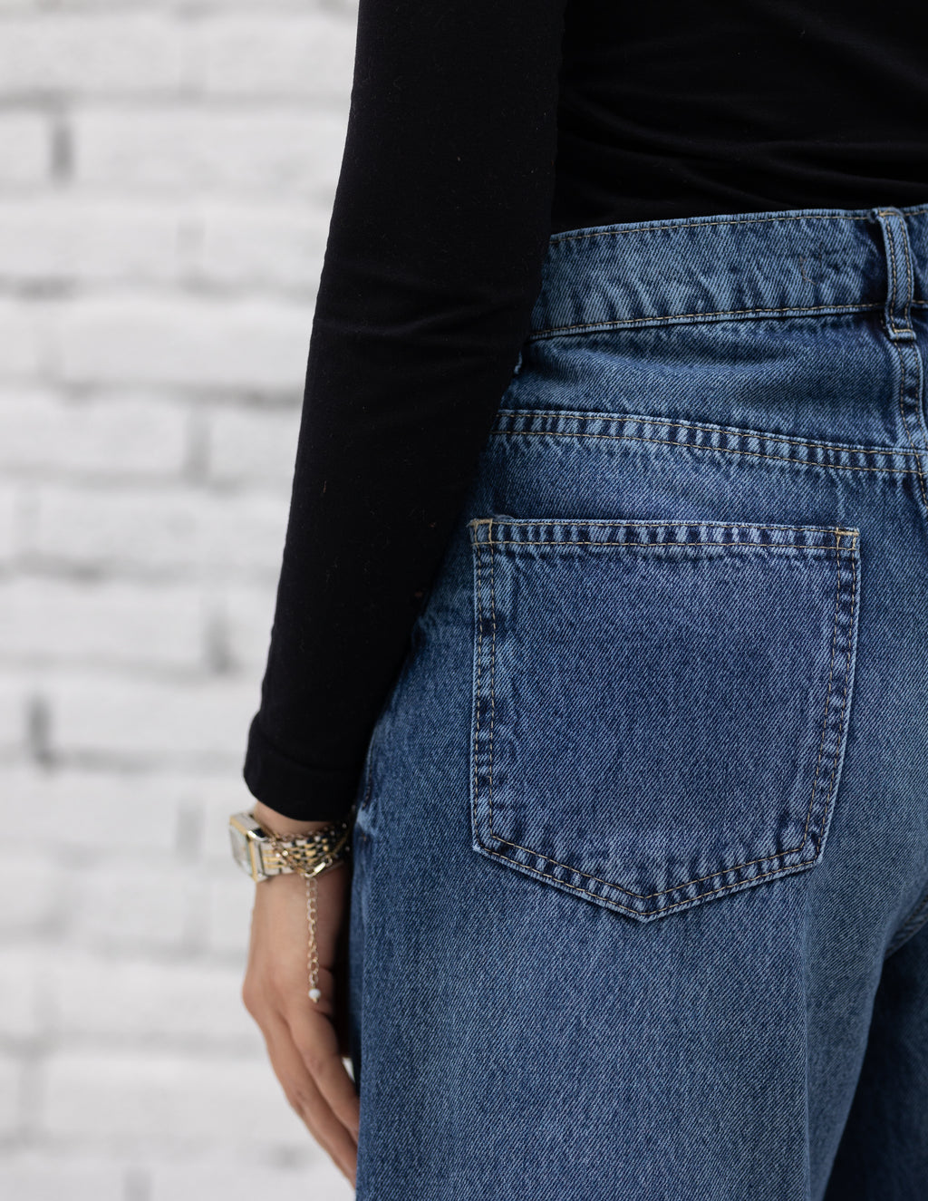 Wide Leg Denim — Dark Navy