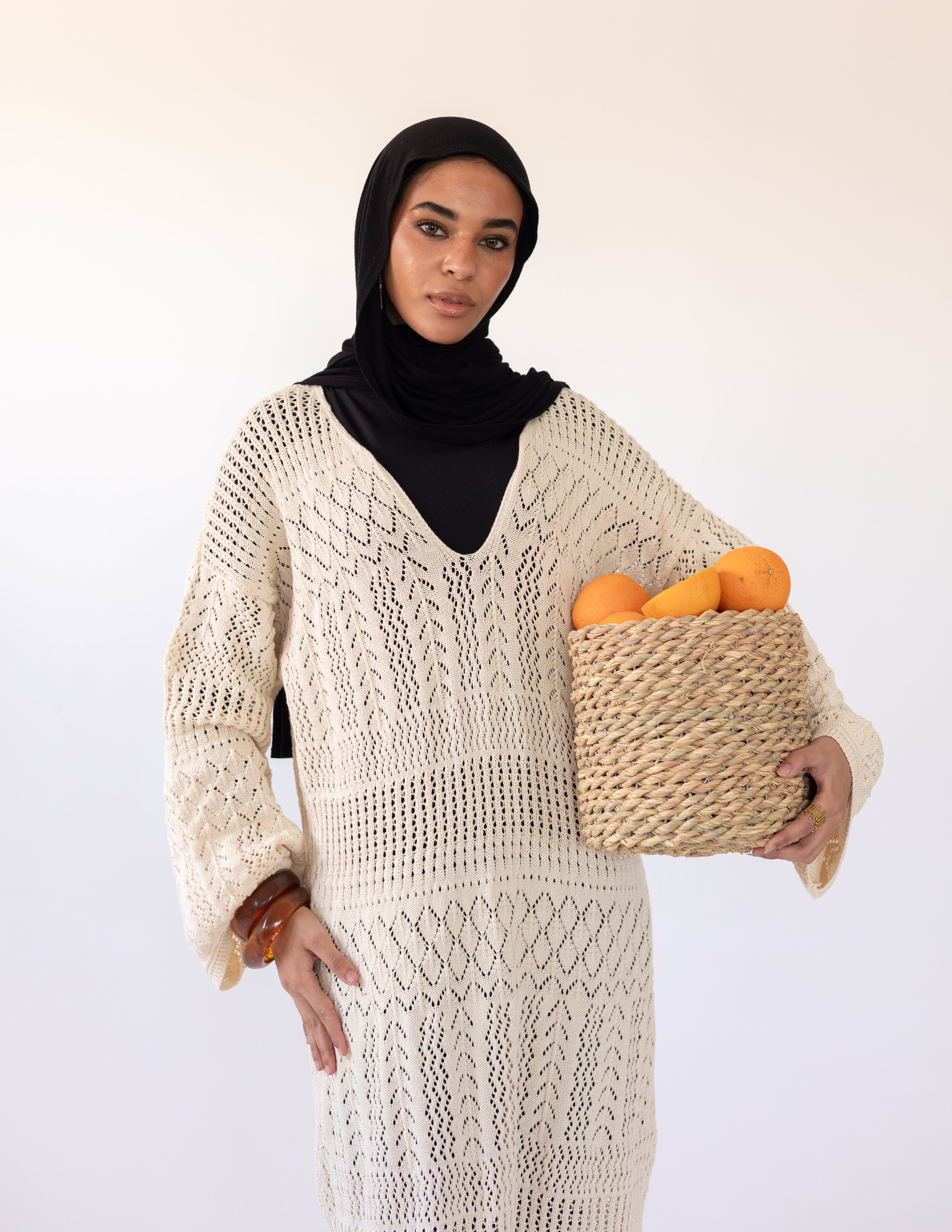 Pearl Maxi Dress — Beige