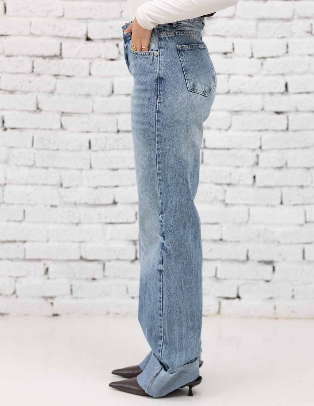 Wide Leg Denim — Blue