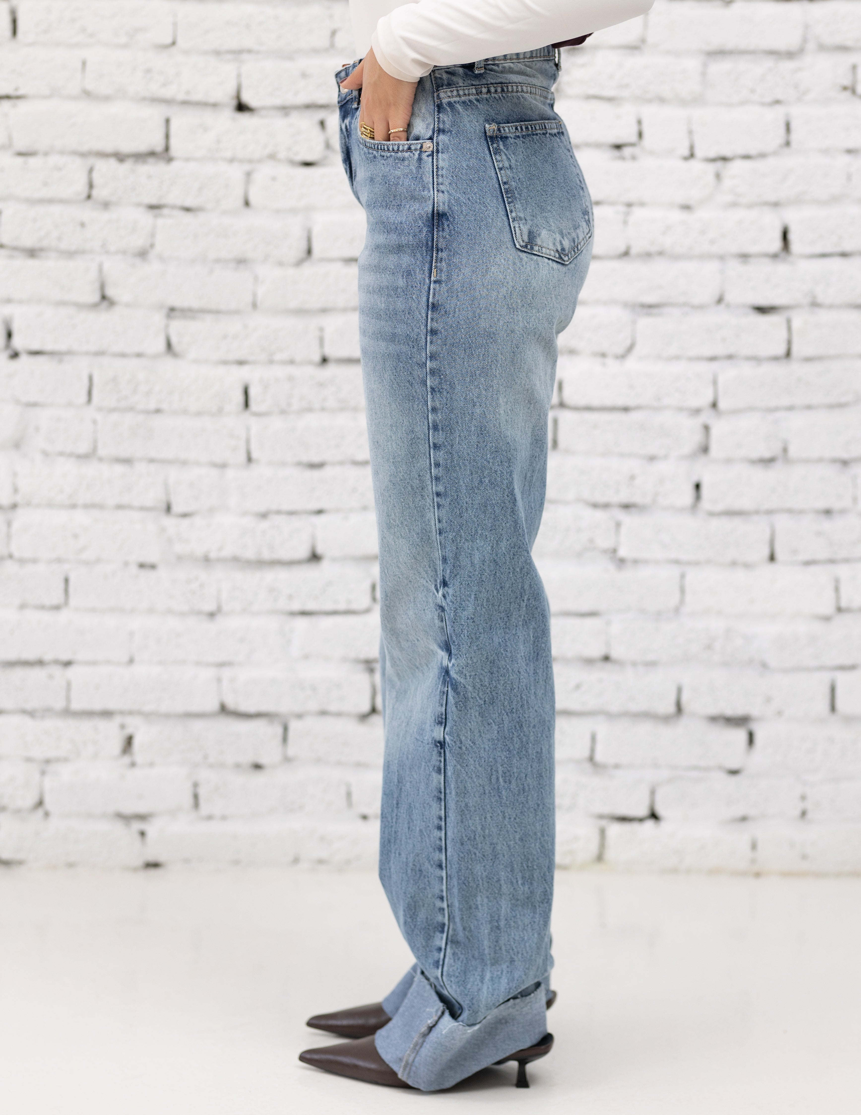 Wide Leg Denim — Blue