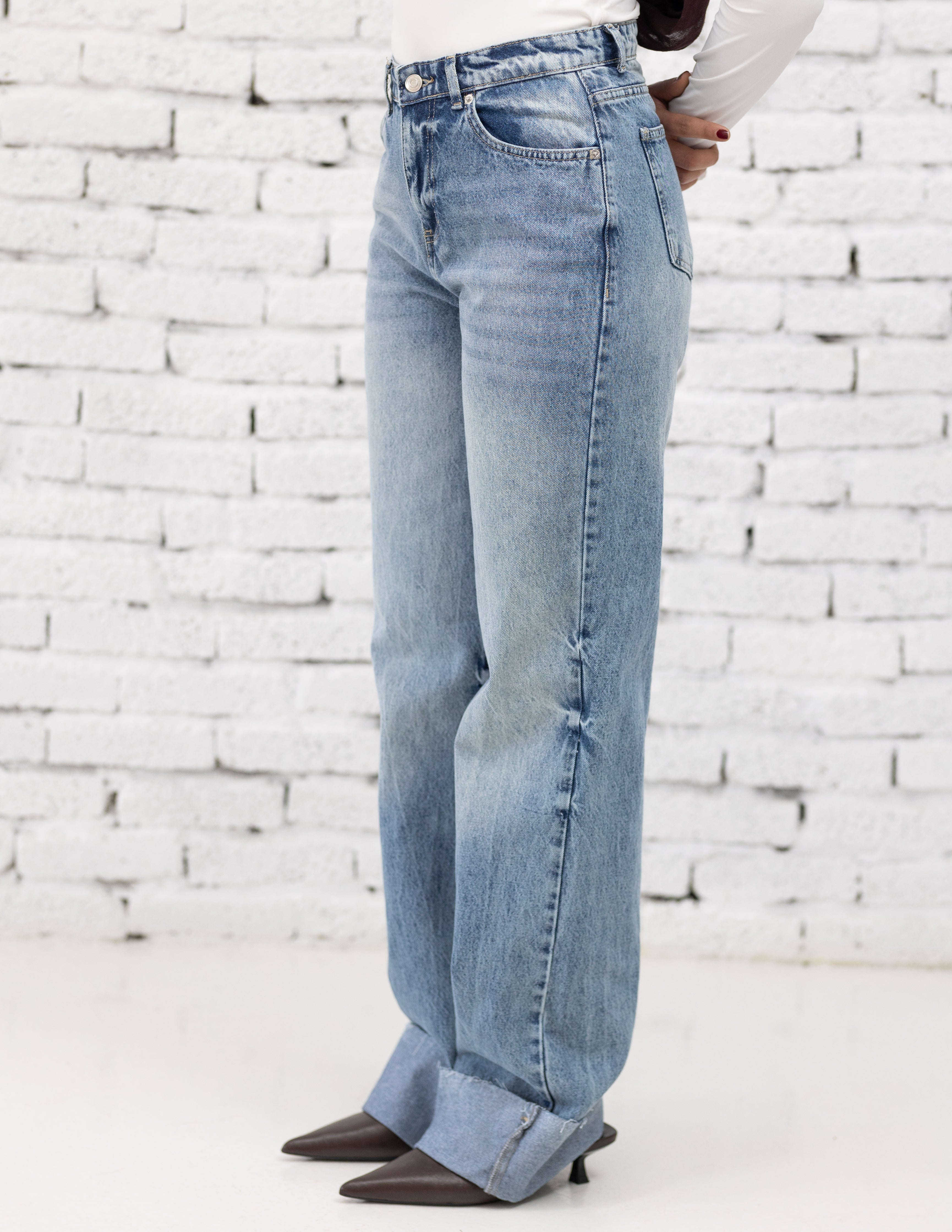 Wide Leg Denim — Blue