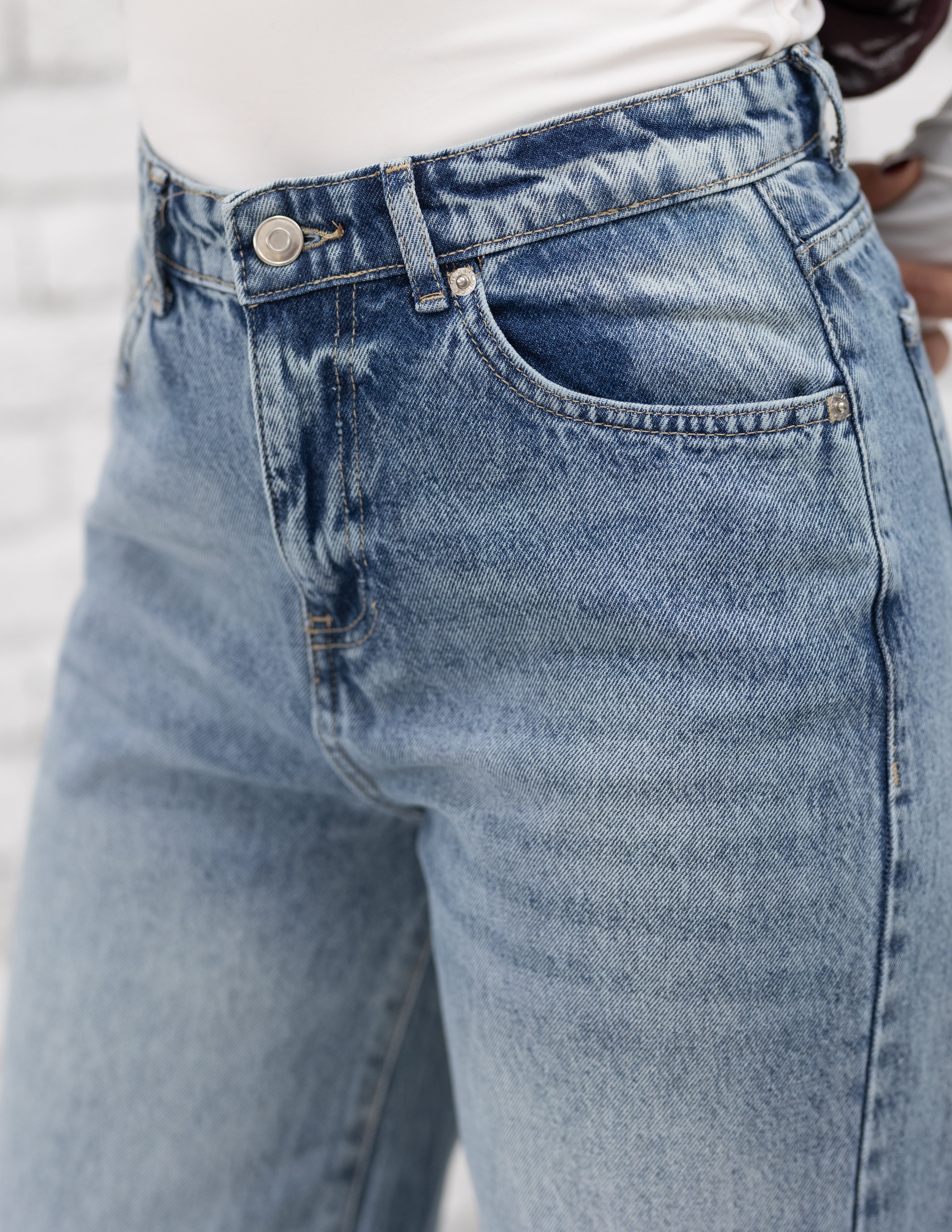 Wide Leg Denim — Blue