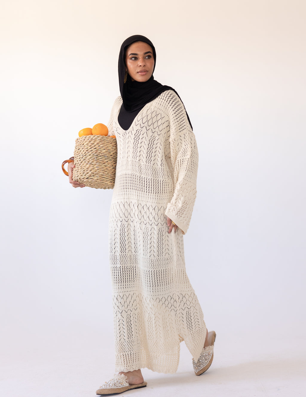 Pearl Maxi Dress — Beige