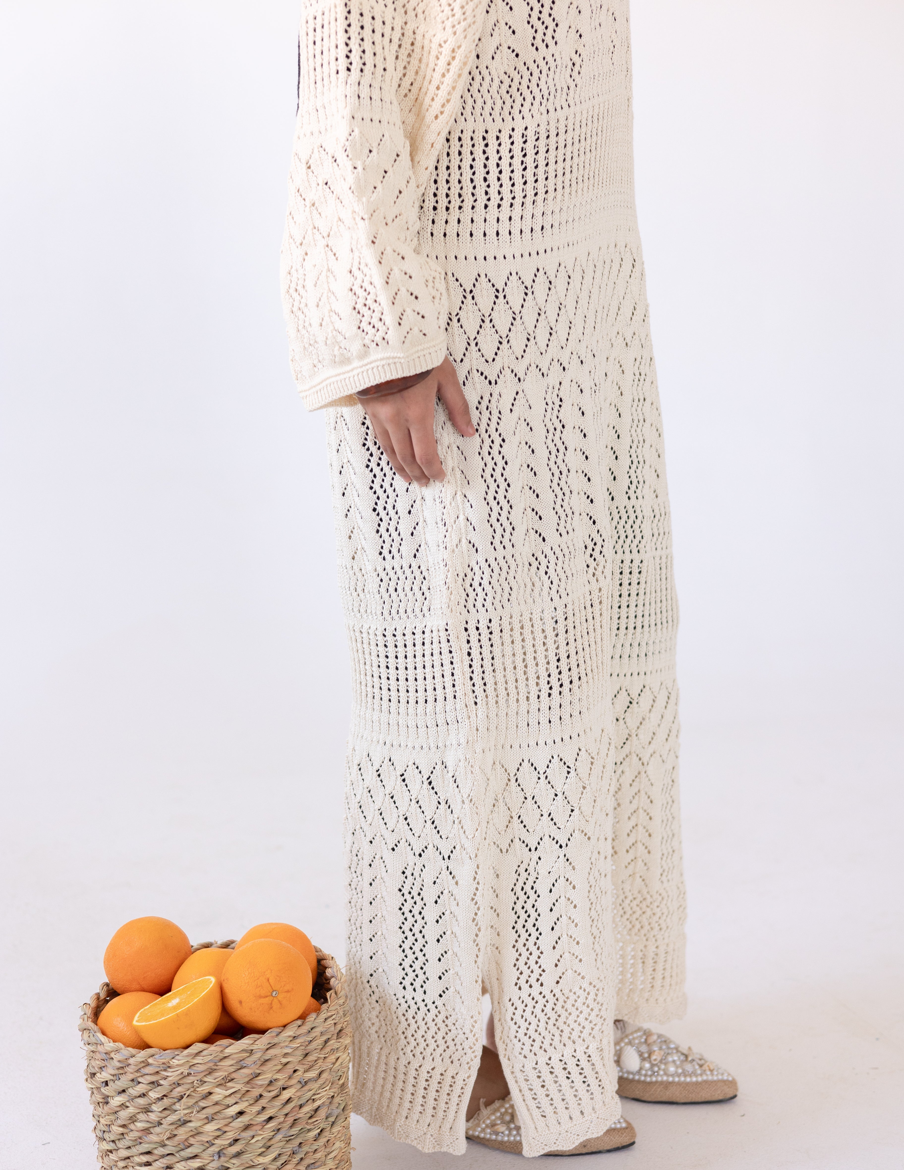 Pearl Maxi Dress — Beige