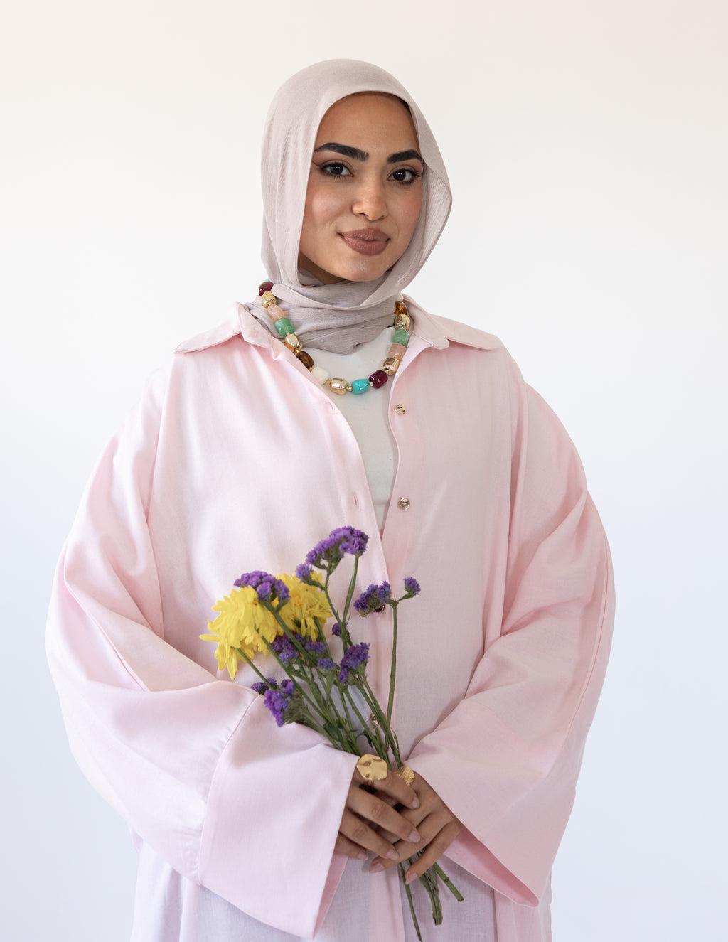 Naia Slit Chemise_baby pink