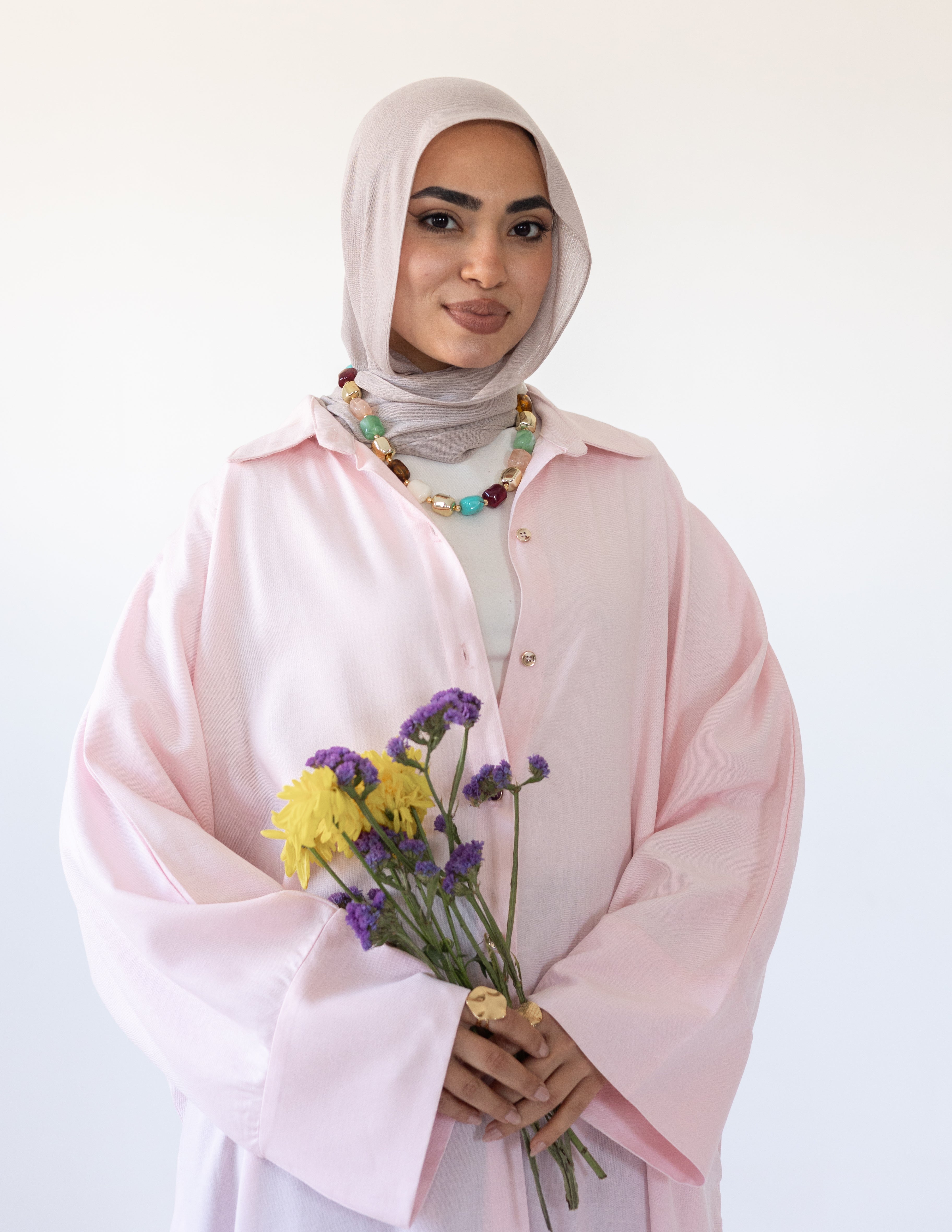 Naia Slit Chemise_baby pink