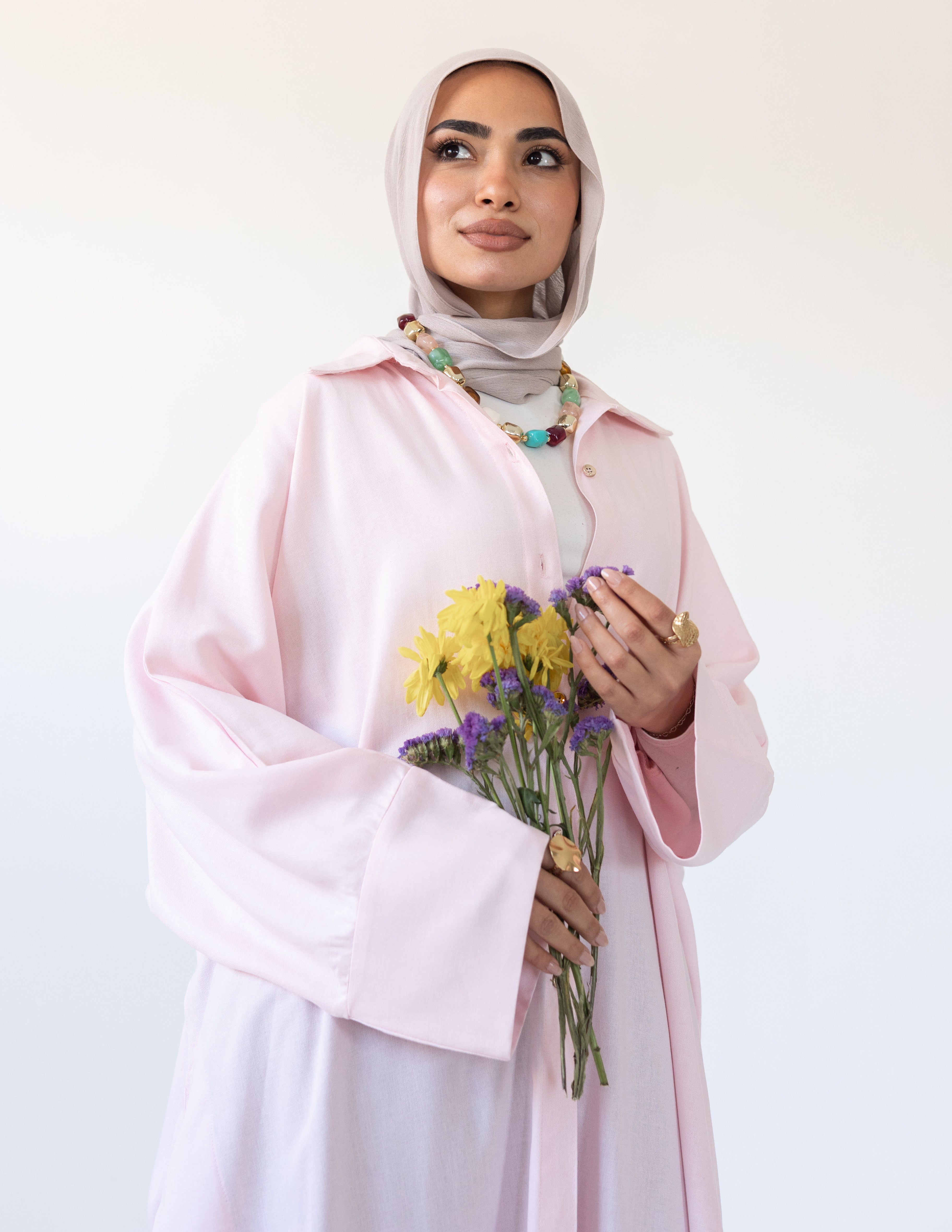 Naia Slit Chemise_baby pink