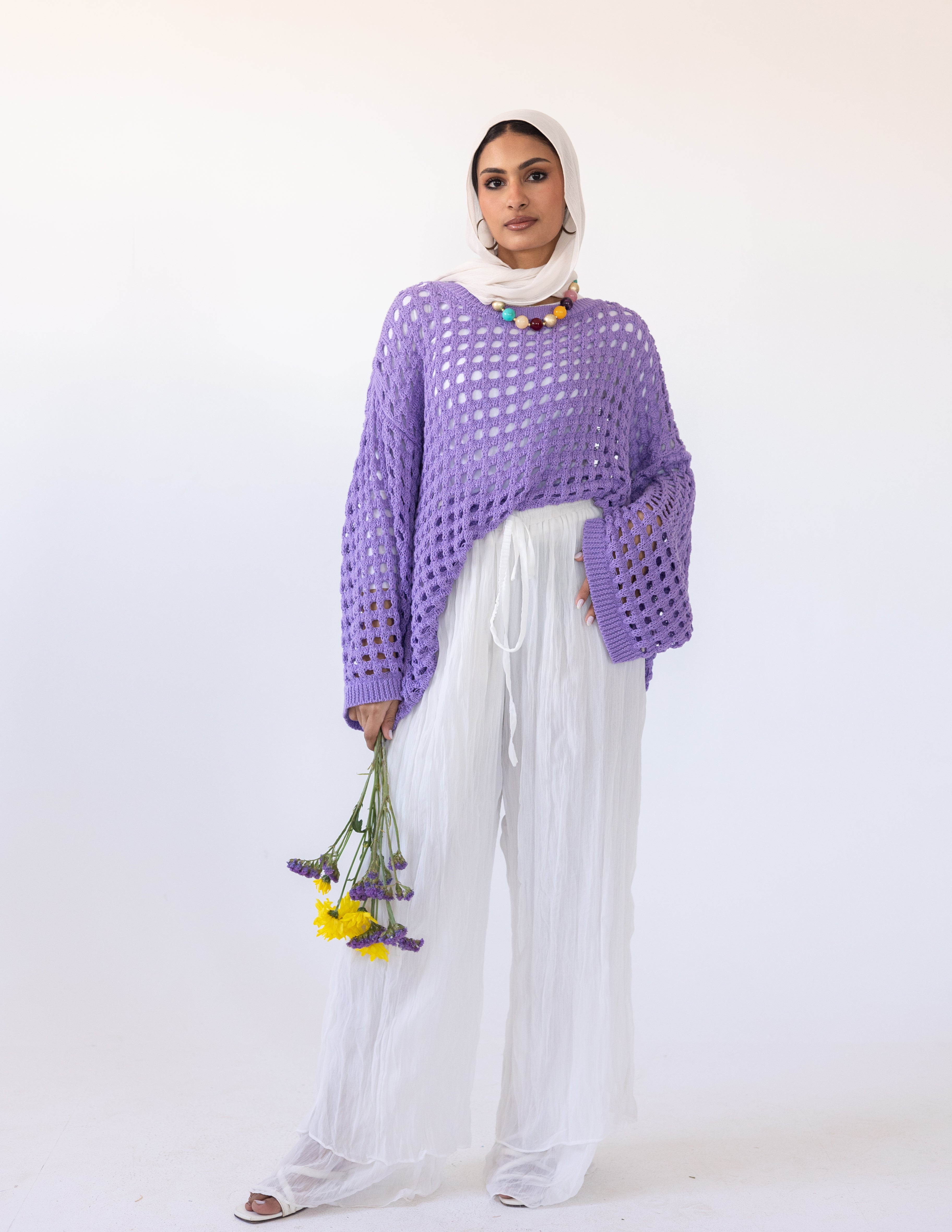 Sunkissed Crochet Shirt_Purple