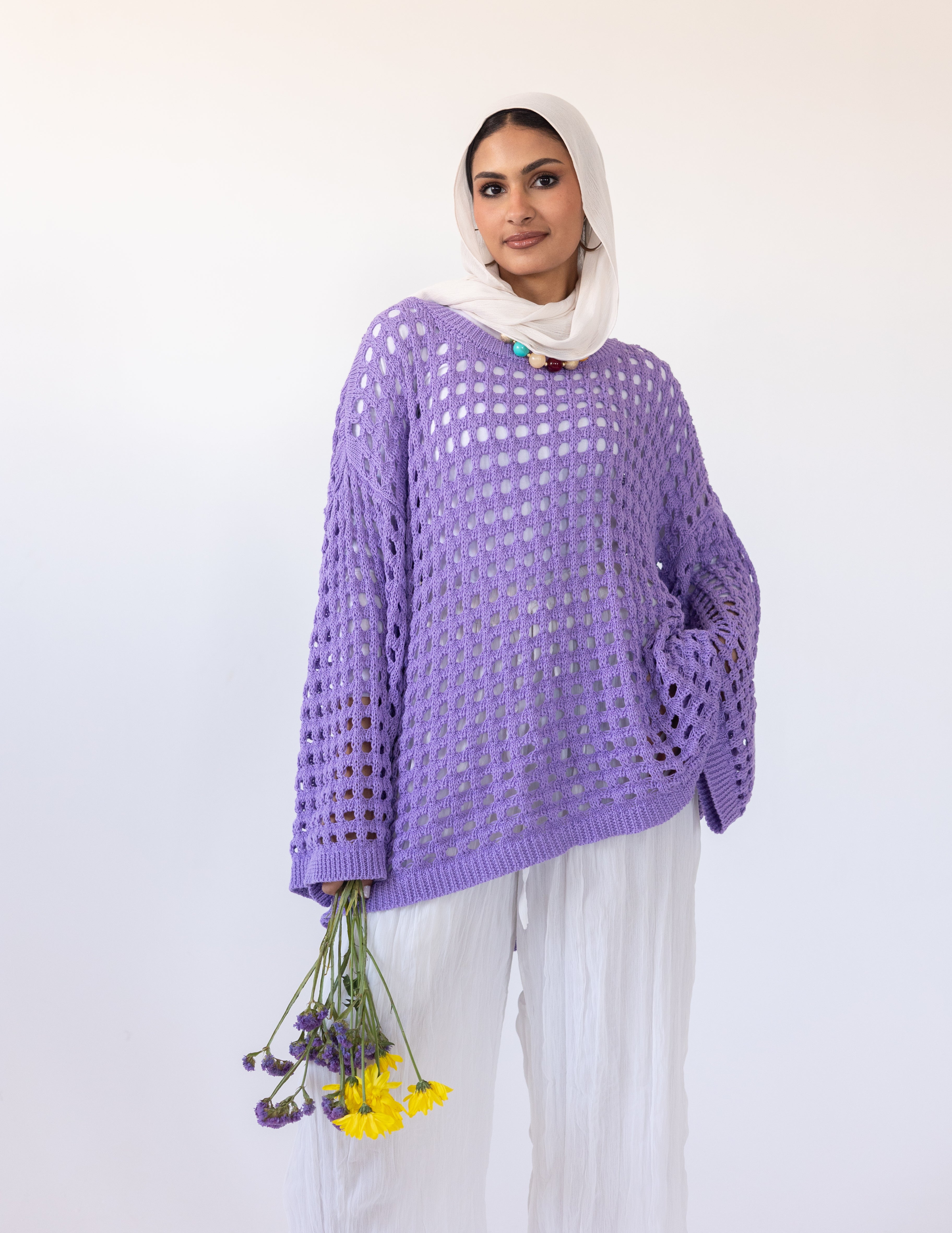 Sunkissed Crochet Shirt_Purple
