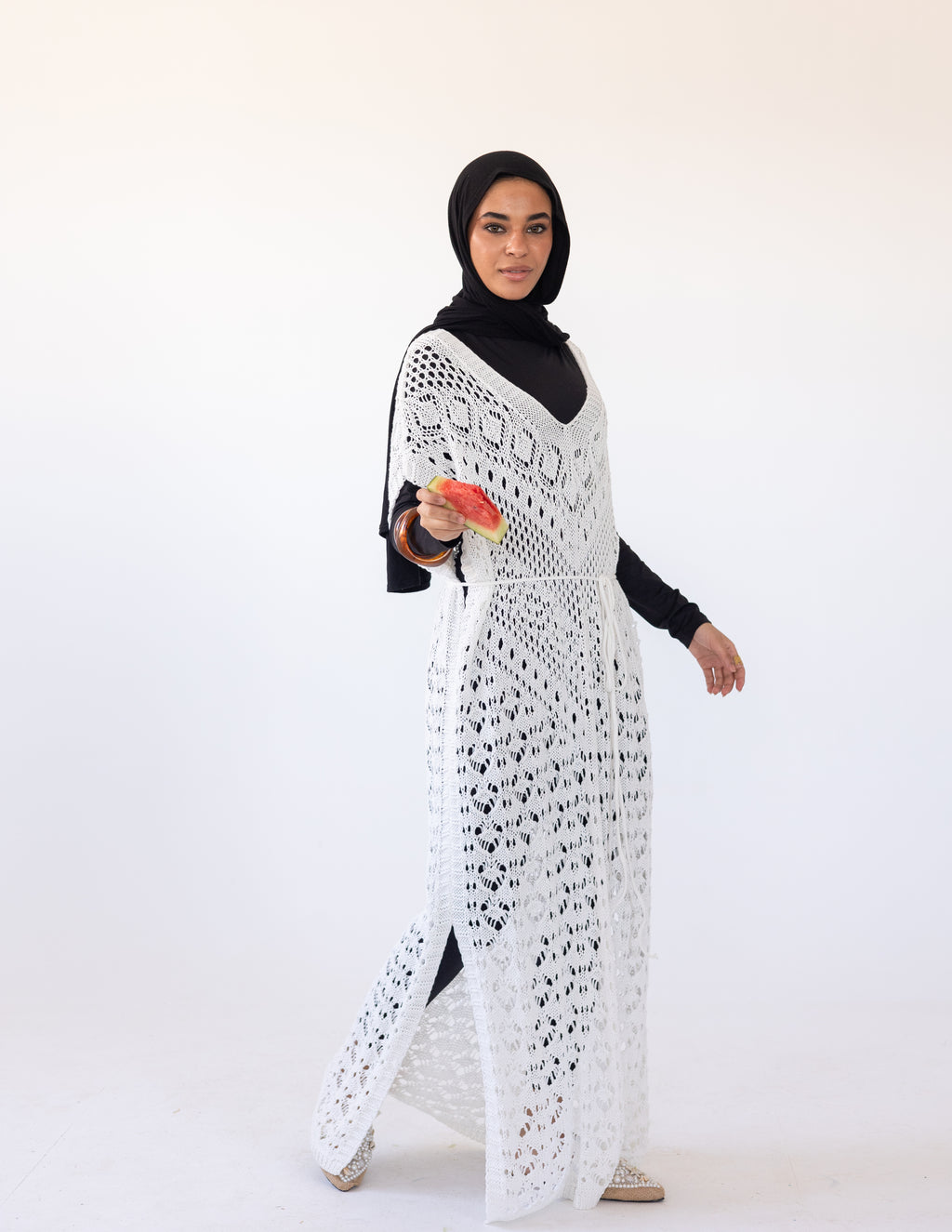Seashell Maxi Dress — White