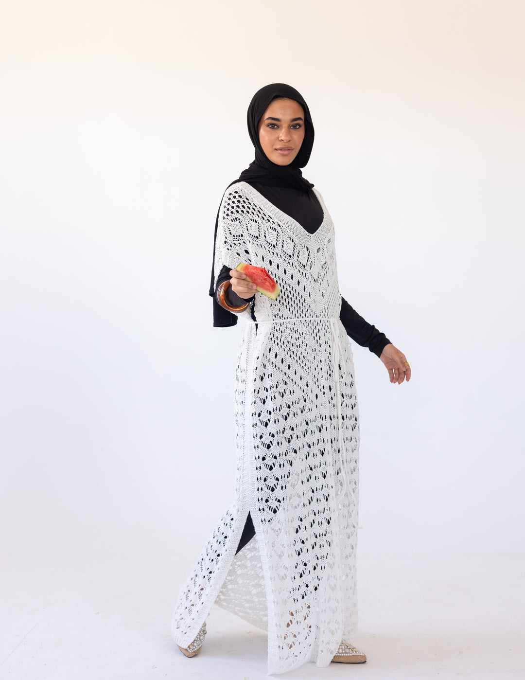 Seashell Maxi Dress — White