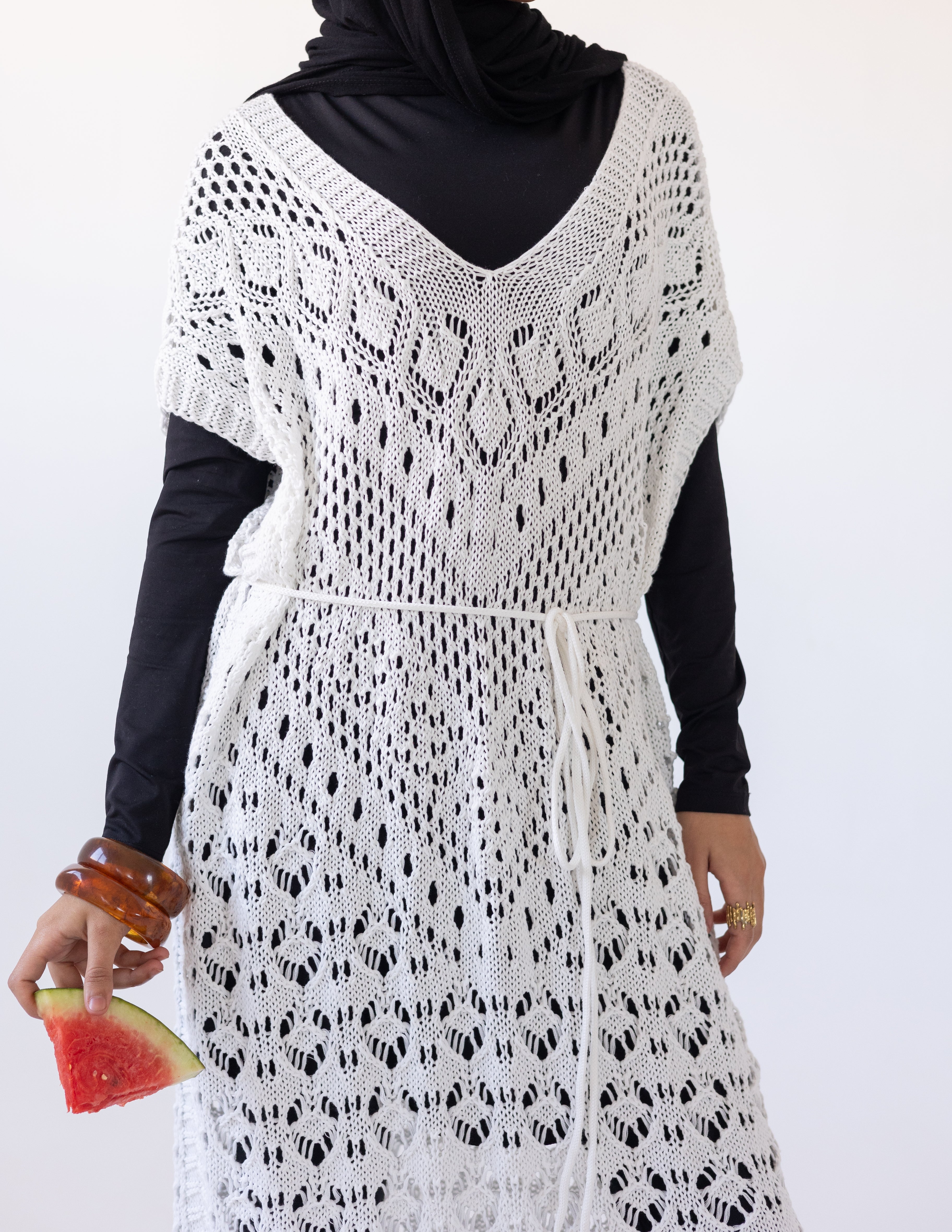 Seashell Maxi Dress — White