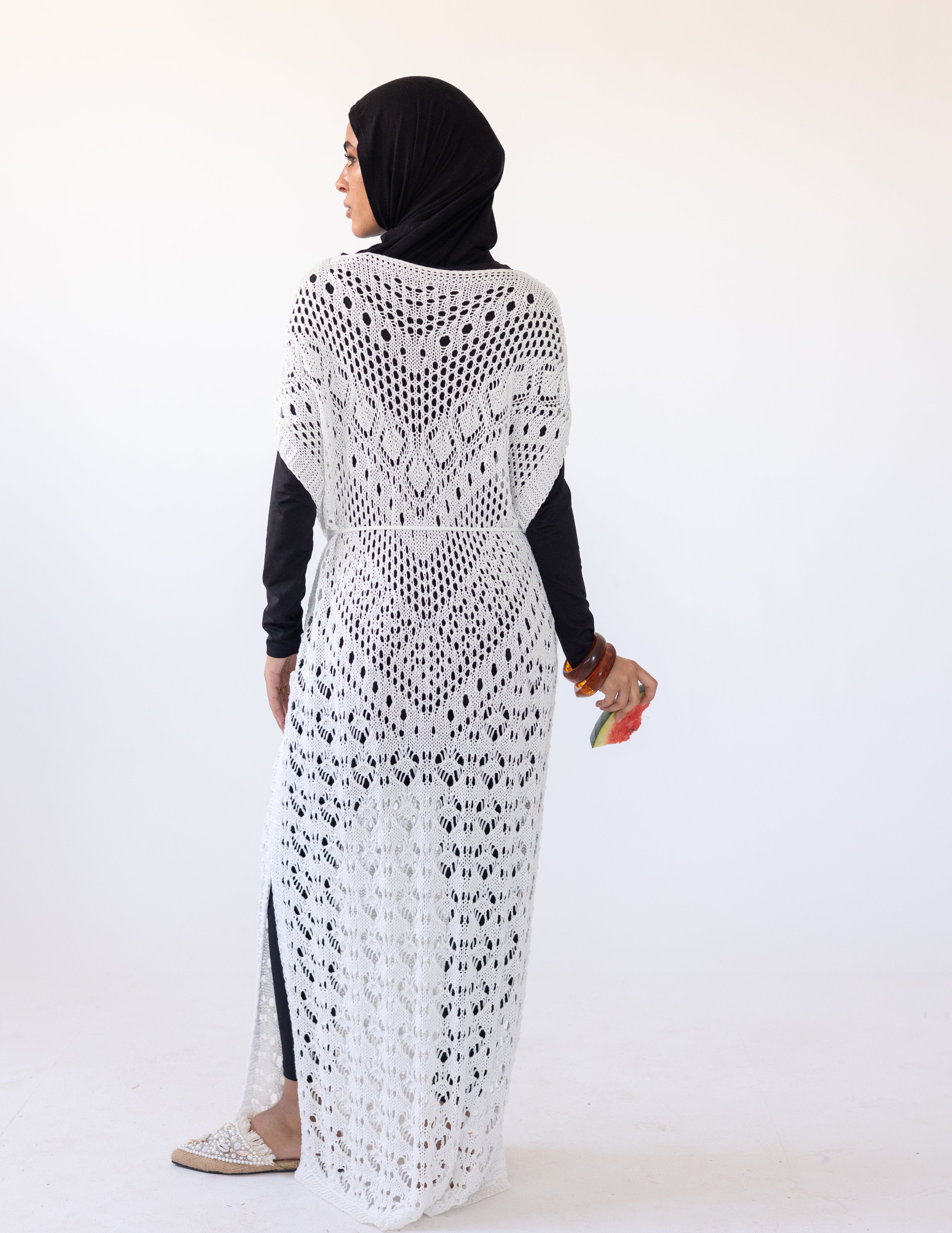 Seashell Maxi Dress — White