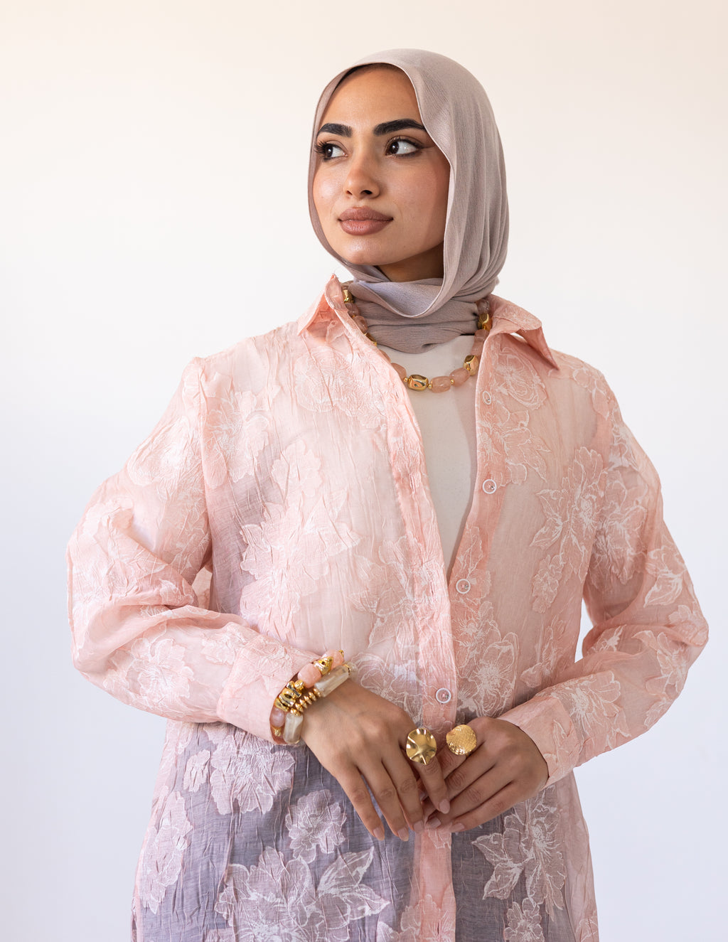 Fleur Dentelle Chemise — Pink