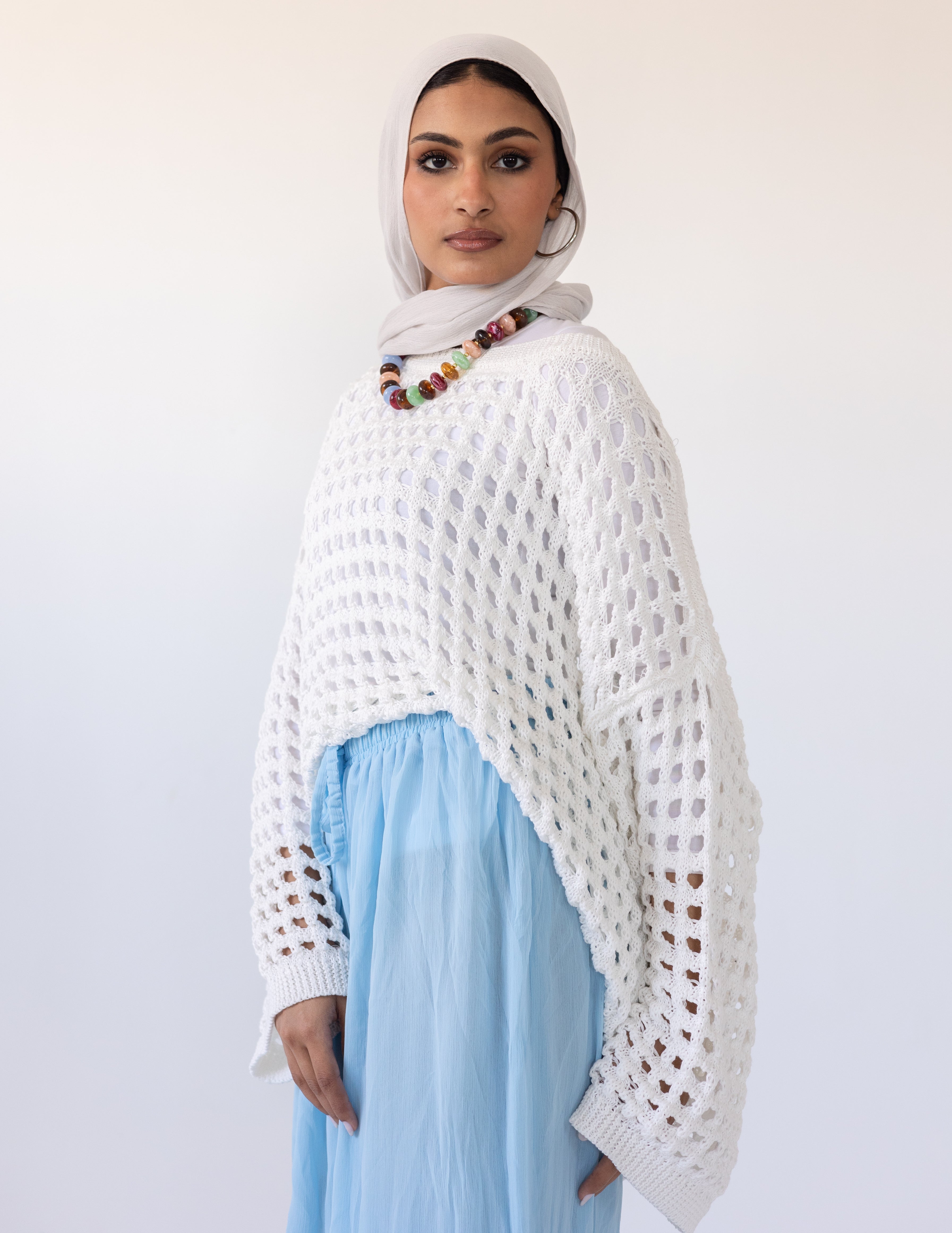 Sunkissed Crochet Shirt_ White