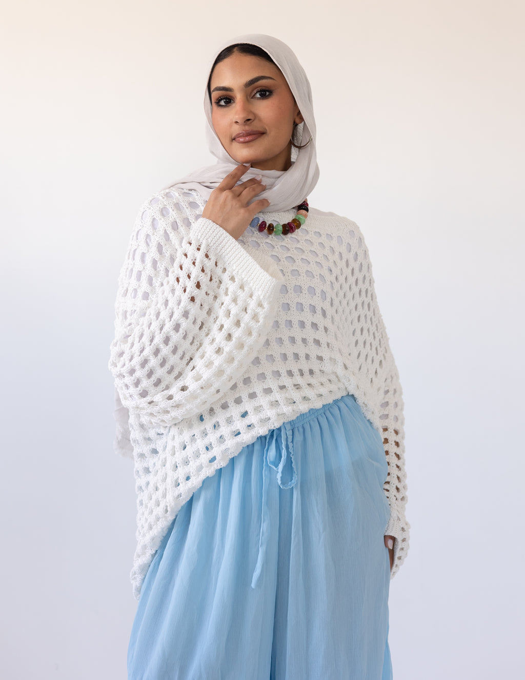 Sunkissed Crochet Shirt_ White