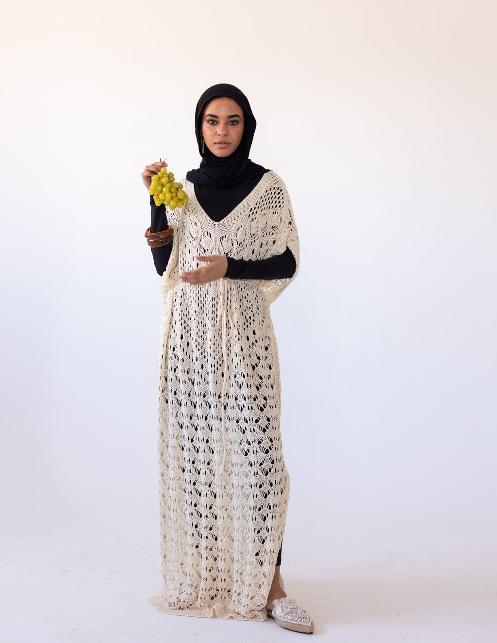 Seashell Maxi Dress — Beige