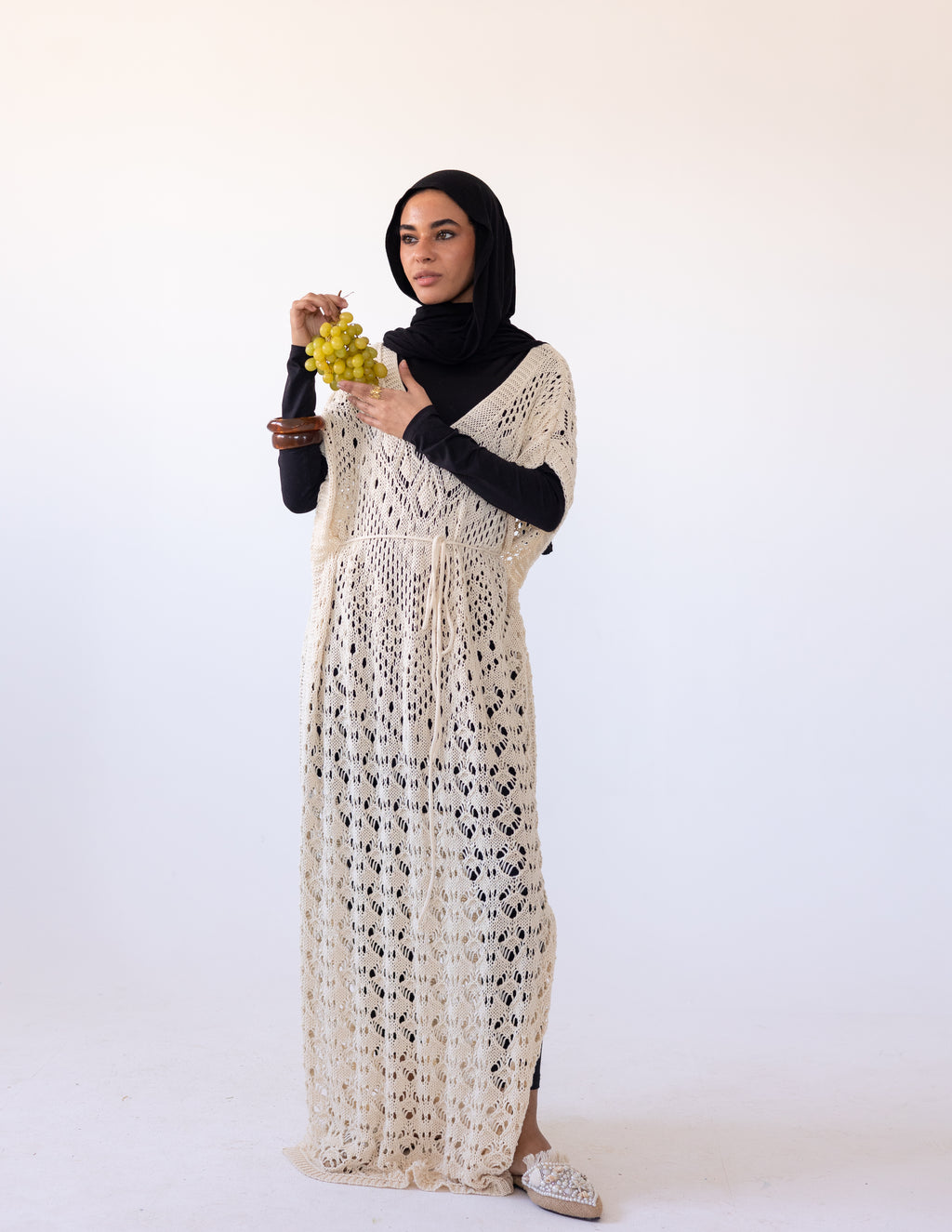 Seashell Maxi Dress — Beige
