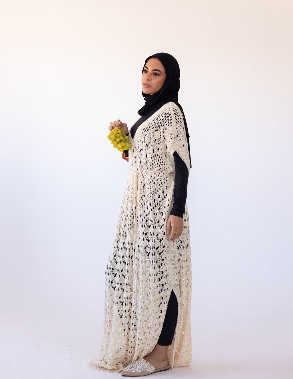 Seashell Maxi Dress — Beige