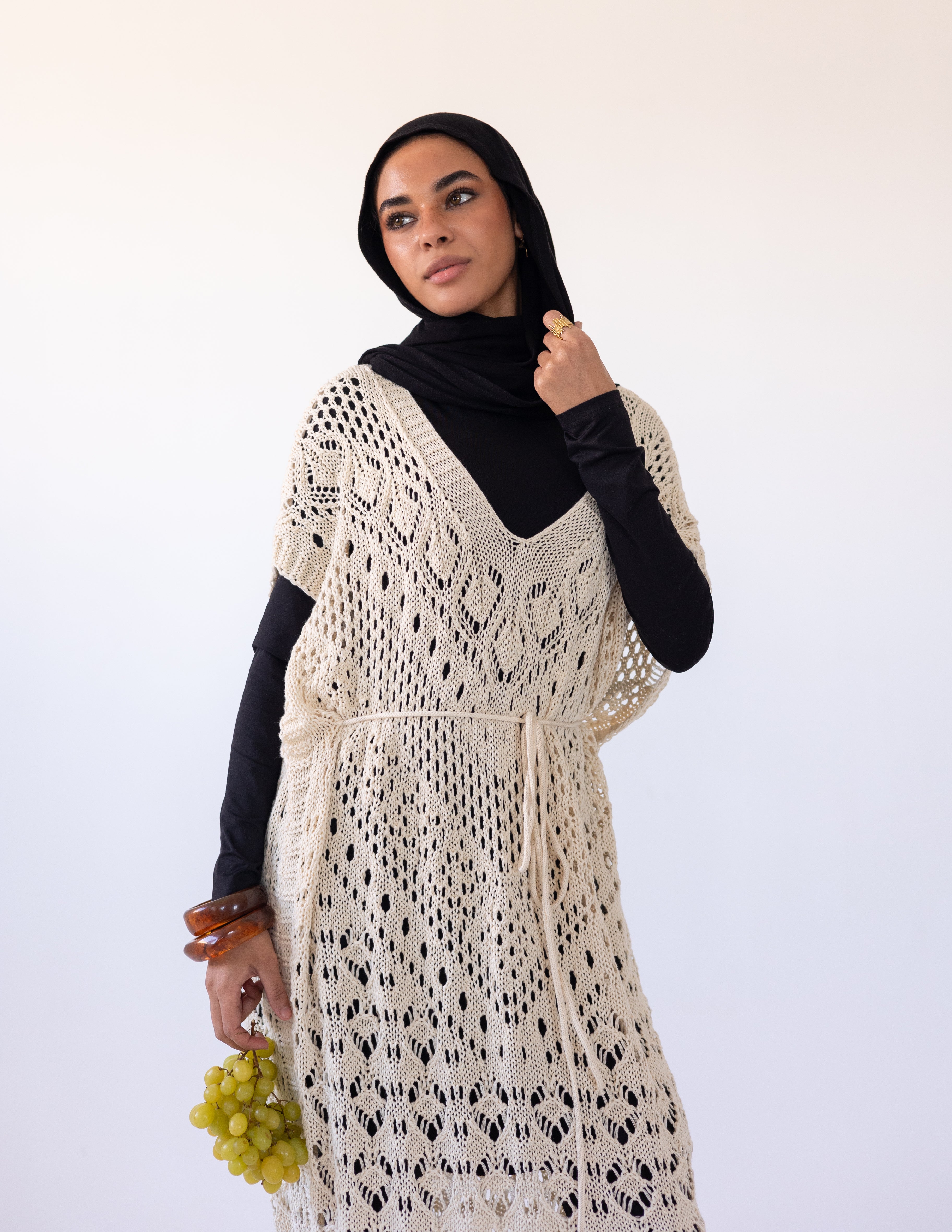 Seashell Maxi Dress — Beige