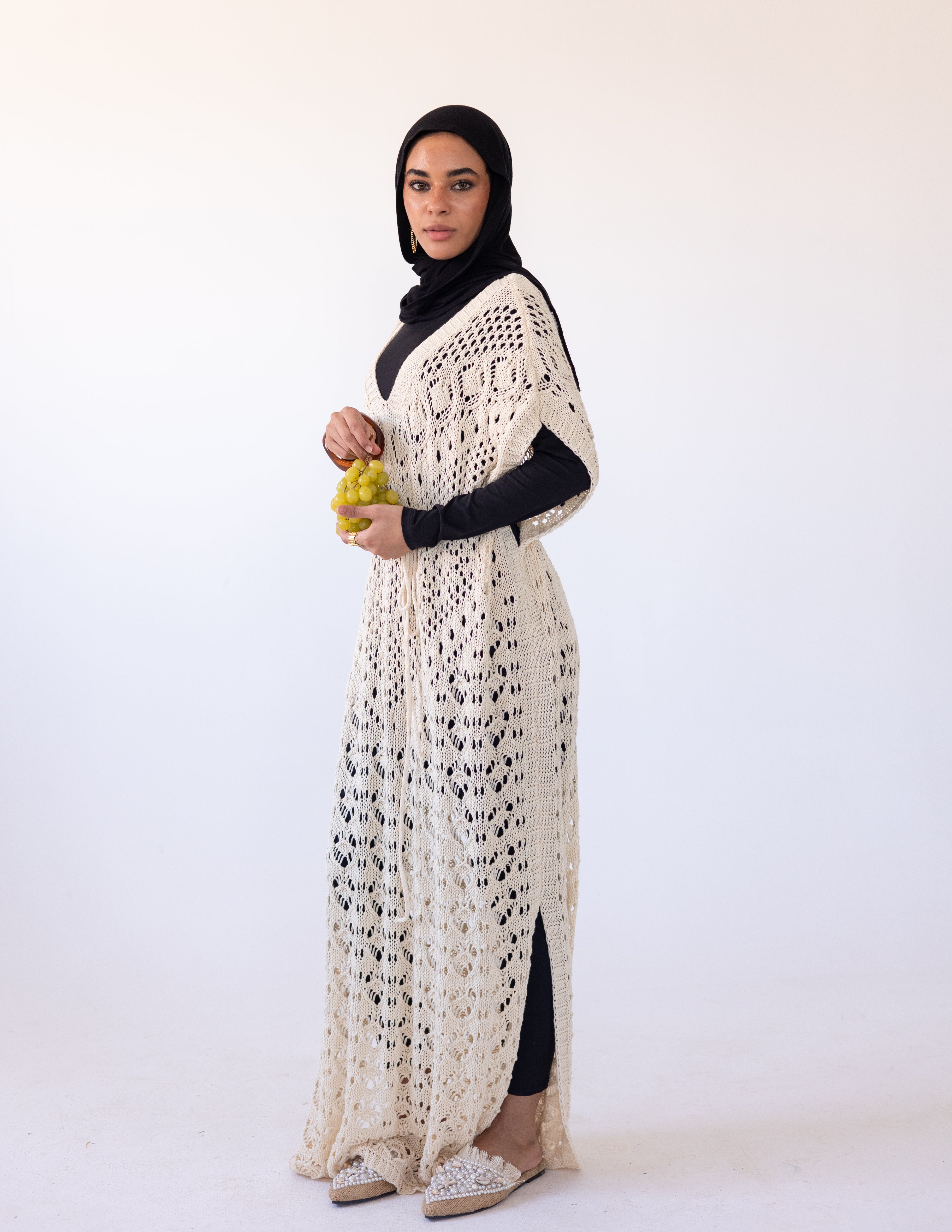 Seashell Maxi Dress — Beige