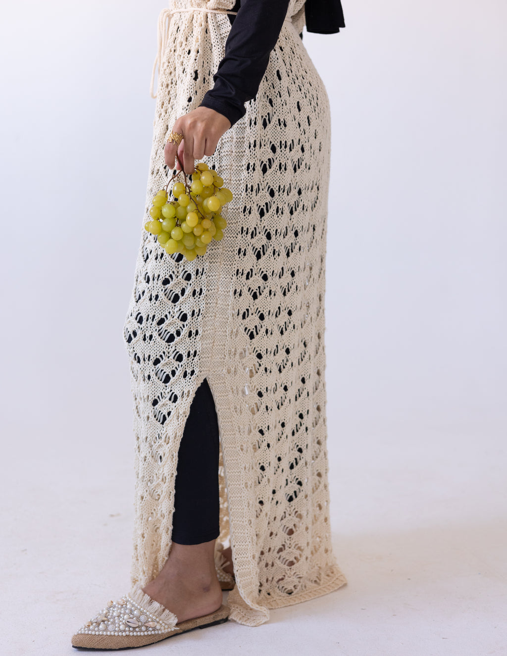 Seashell Maxi Dress — Beige