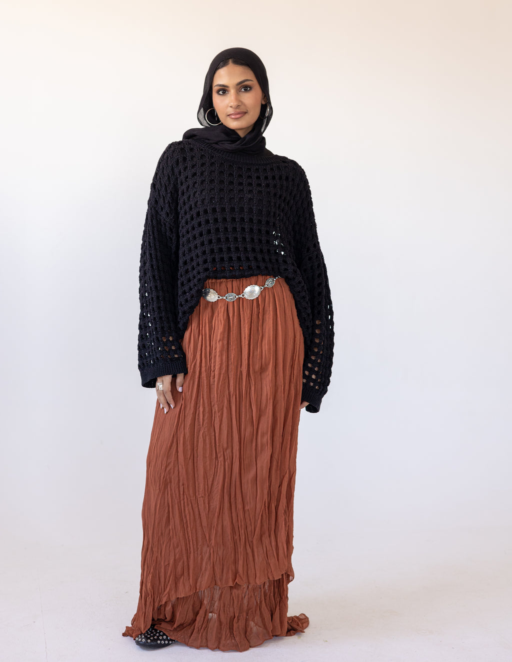 Sunkissed Crochet Shirt_Black