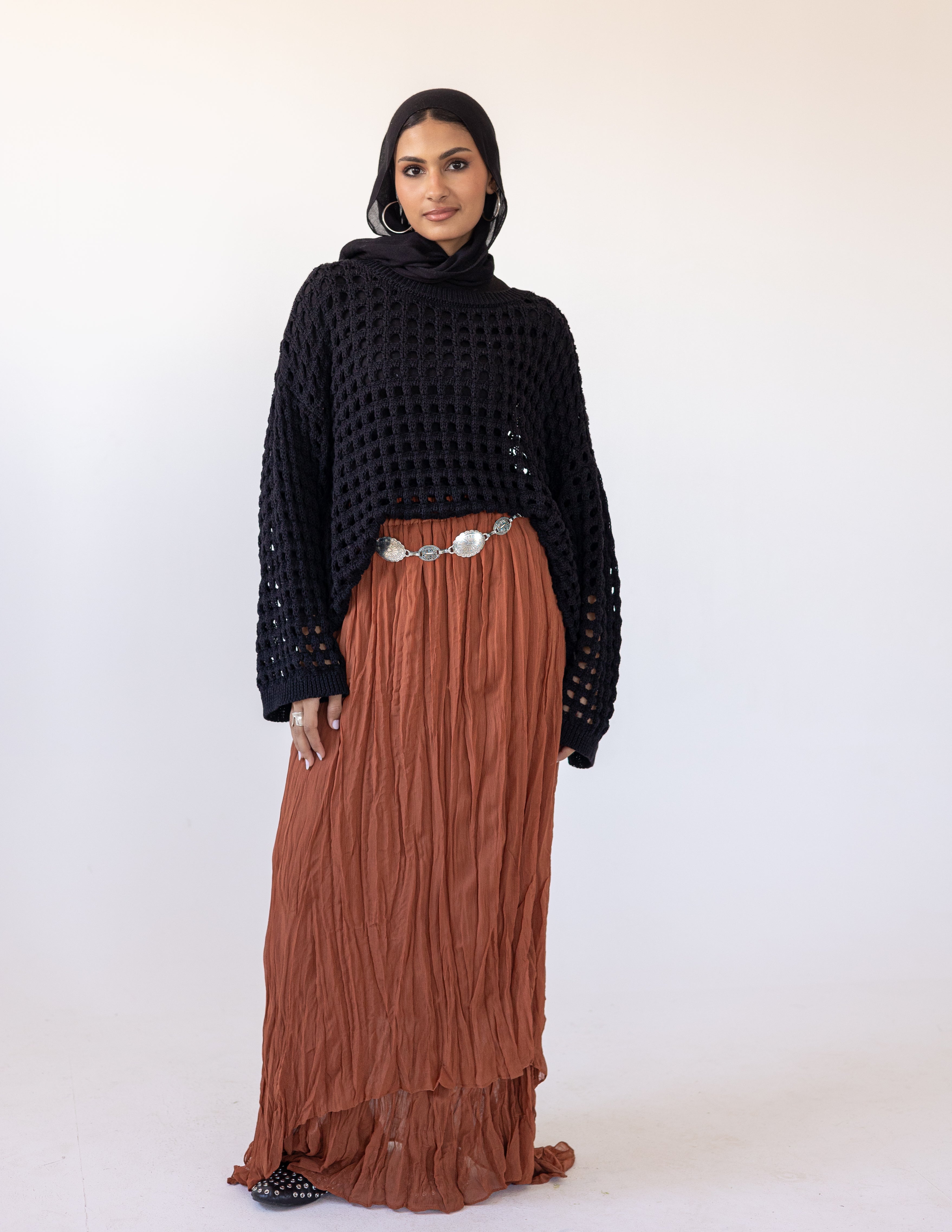 Sunkissed Crochet Shirt_Black