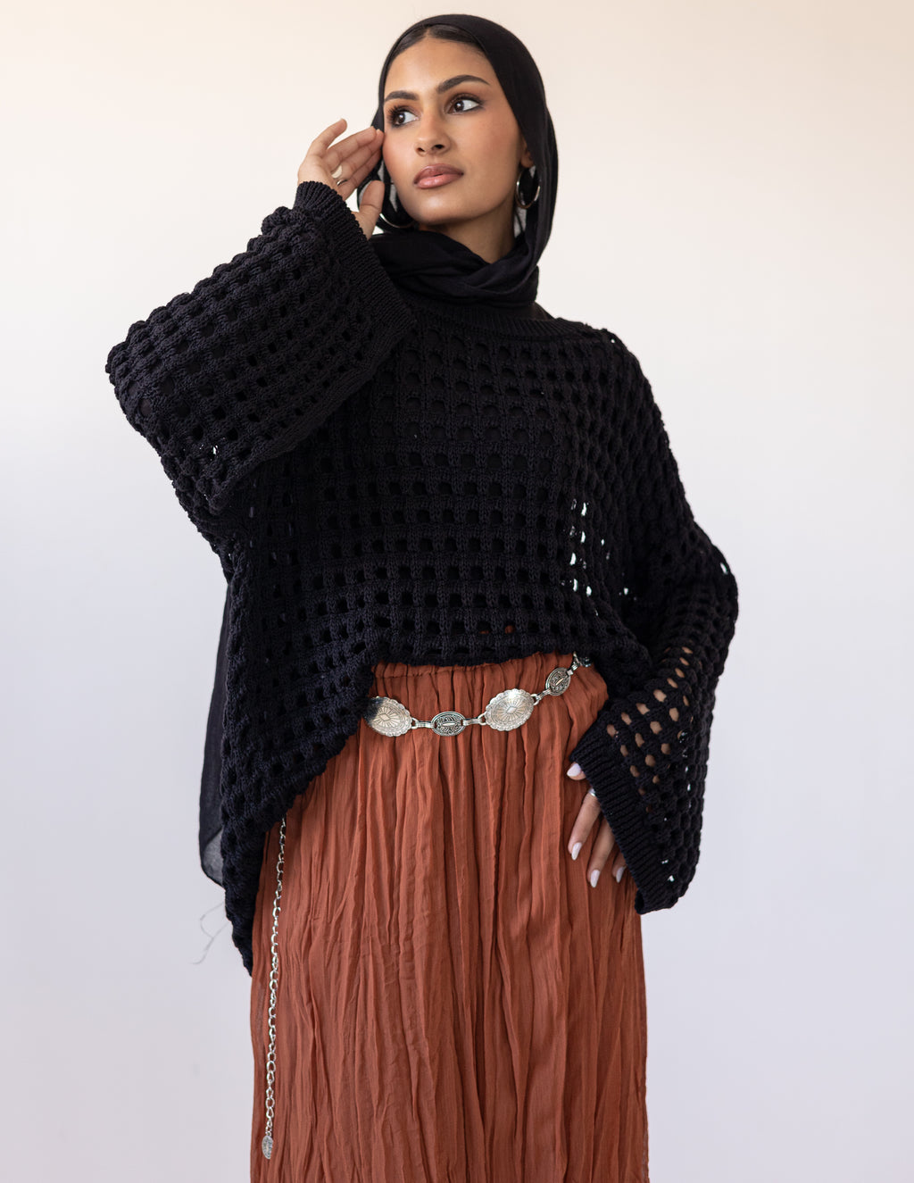 Sunkissed Crochet Shirt_Black