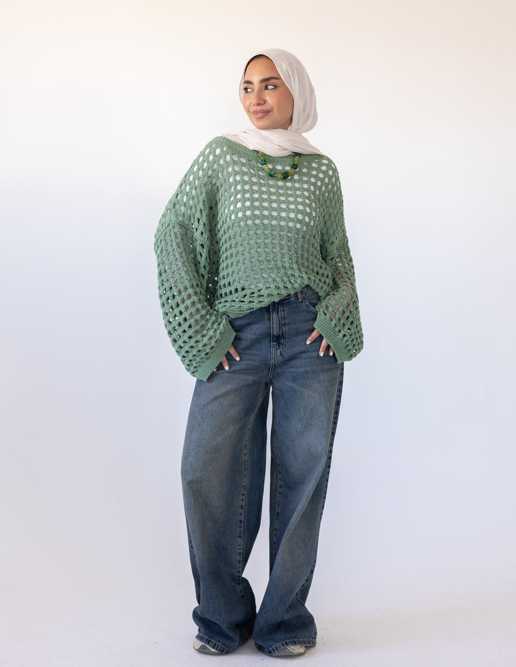 Sunkissed Crochet Shirt_ Olive