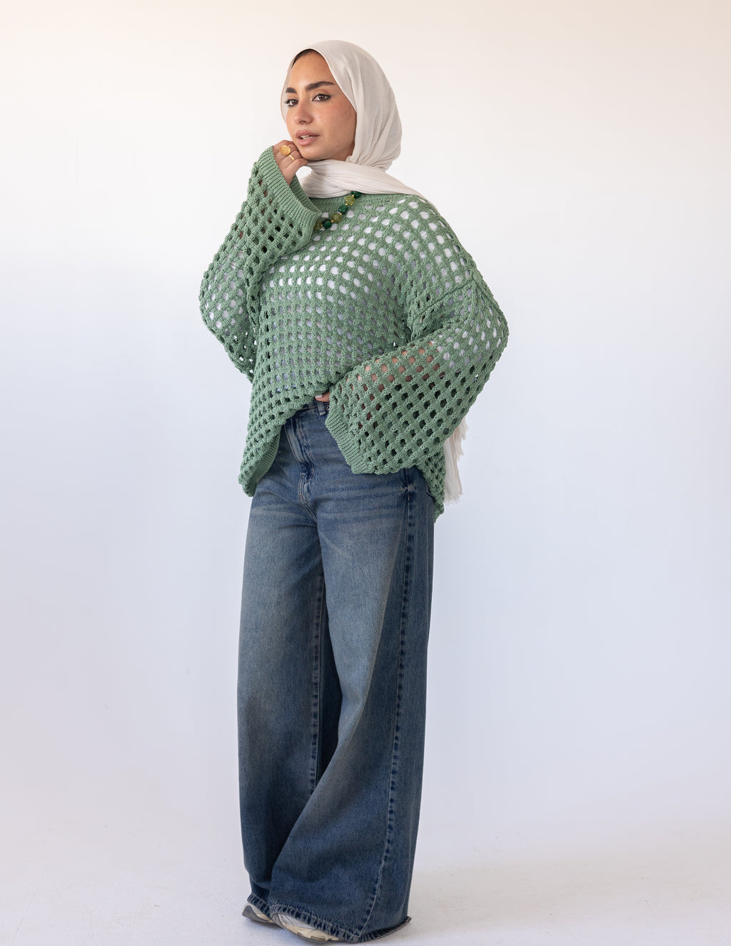 Sunkissed Crochet Shirt_ Olive