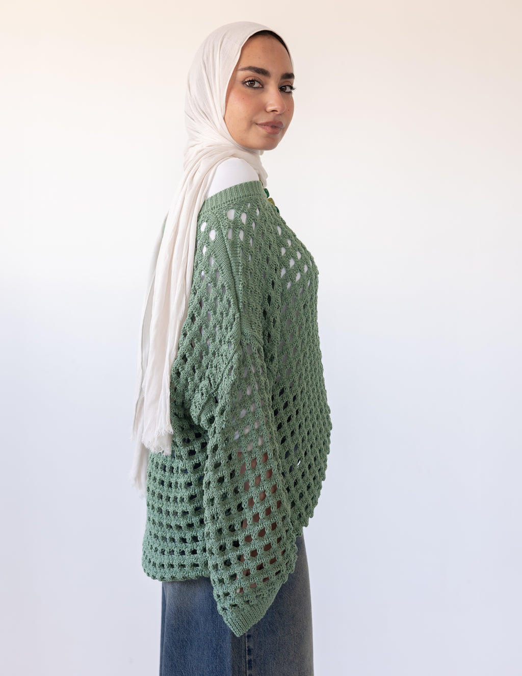 Sunkissed Crochet Shirt_ Olive