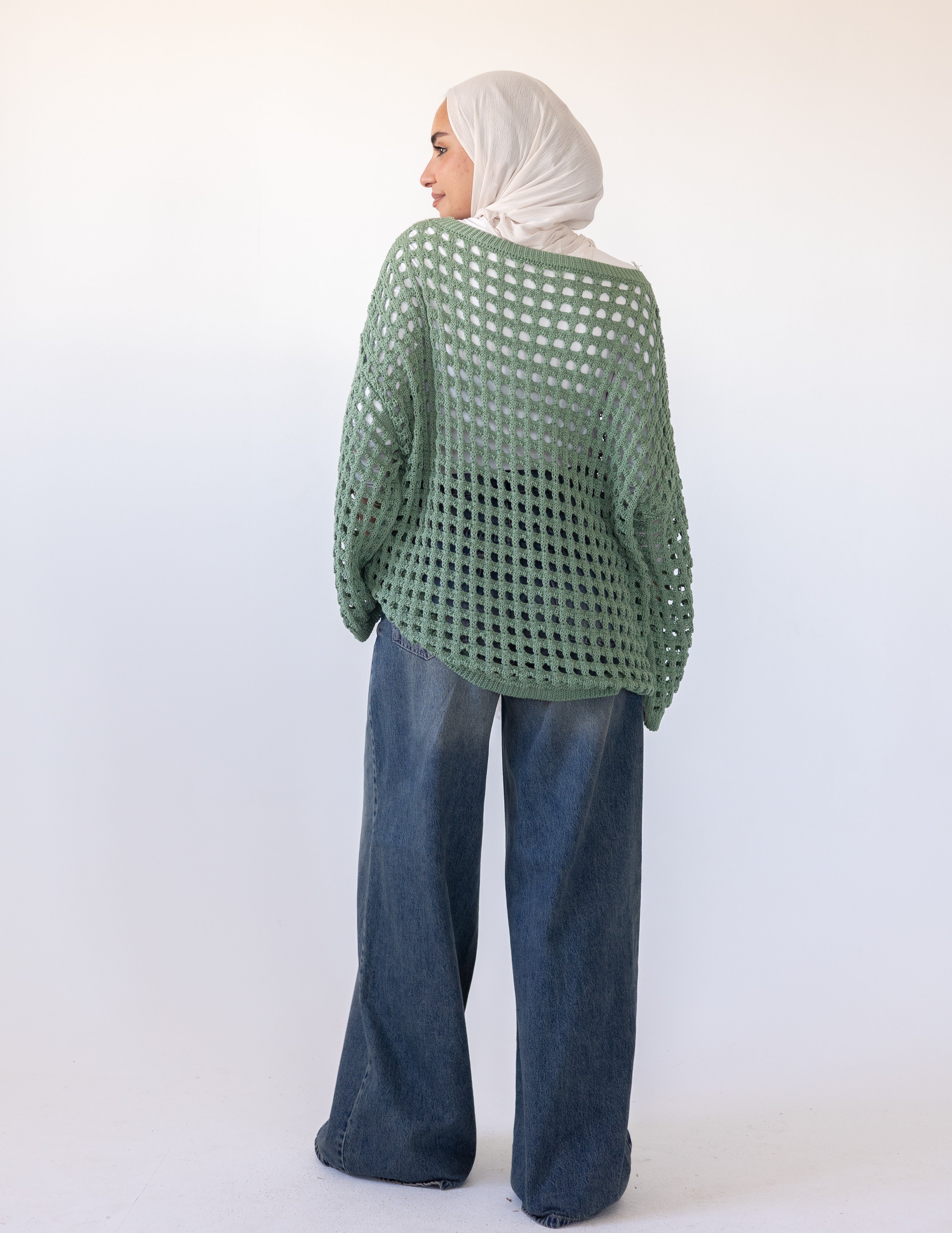 Sunkissed Crochet Shirt_ Olive